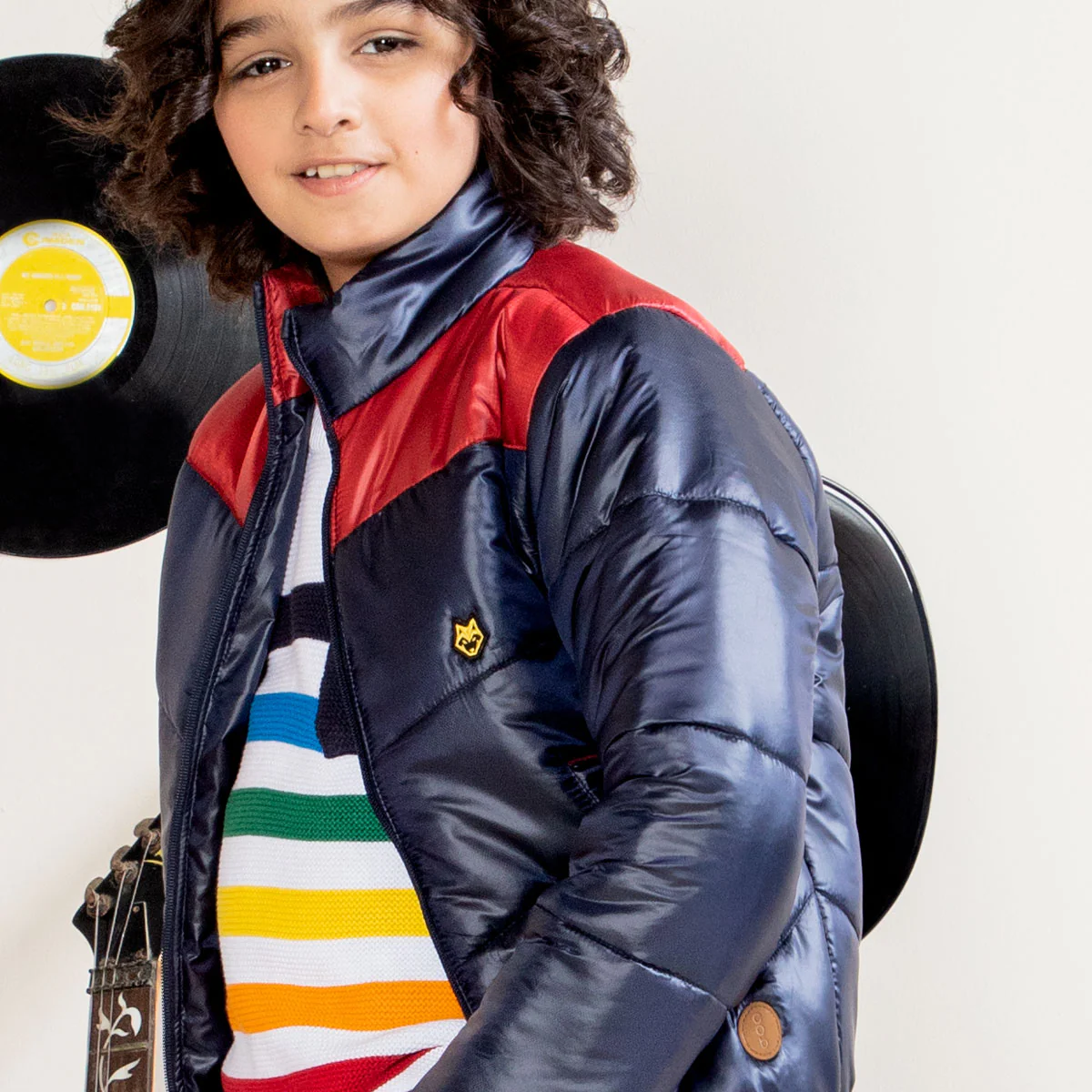 Blue Stiff Full Sleeves Puffer - Image 2