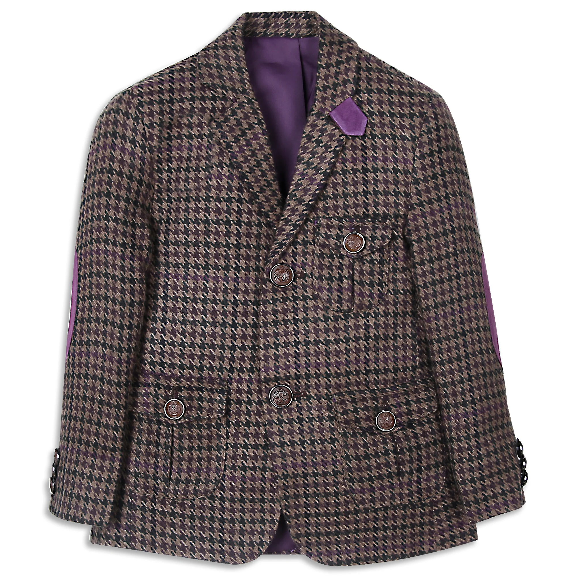 Plaid Brown Coat