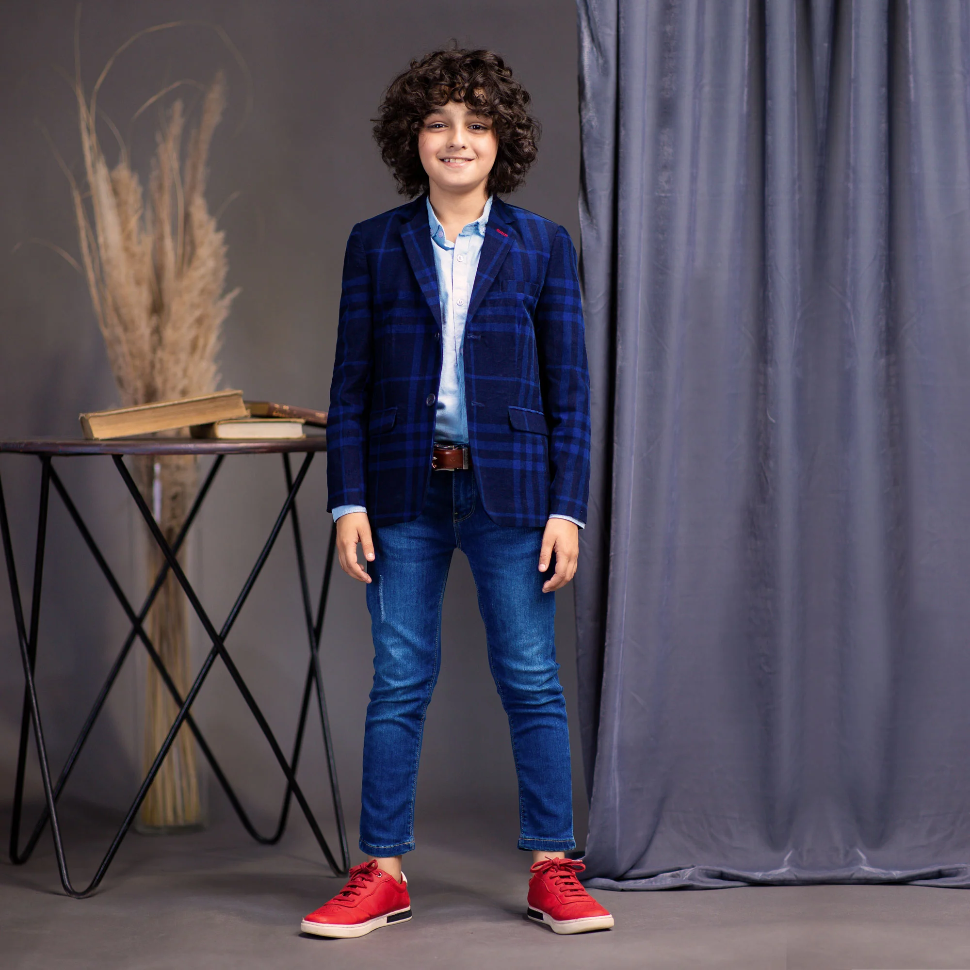 Urban Blue Check Blazer - Image 2
