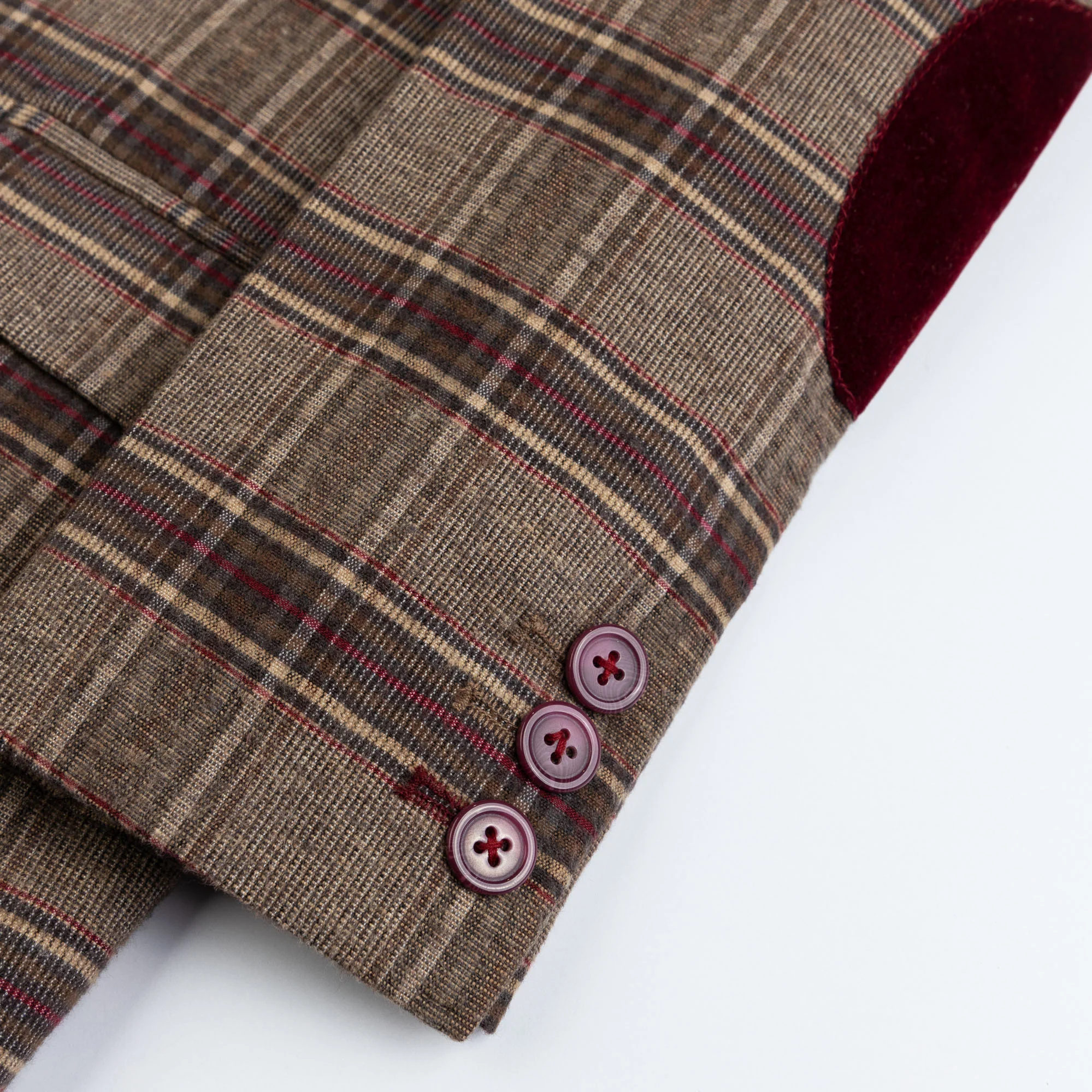 Checkered Brown Formal Blazer - Image 2