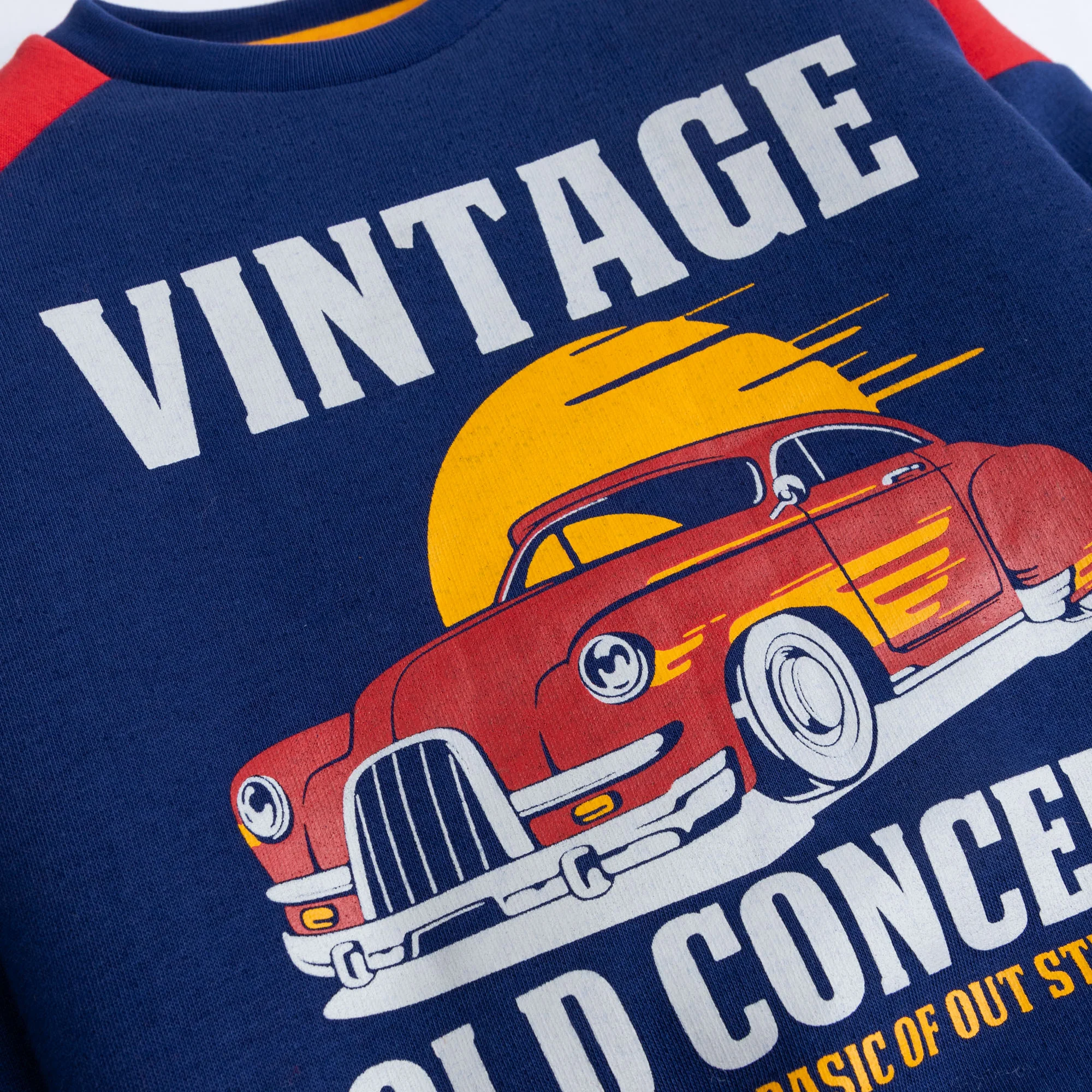 Vintage Blue Printed Sweatshirt - Image 2