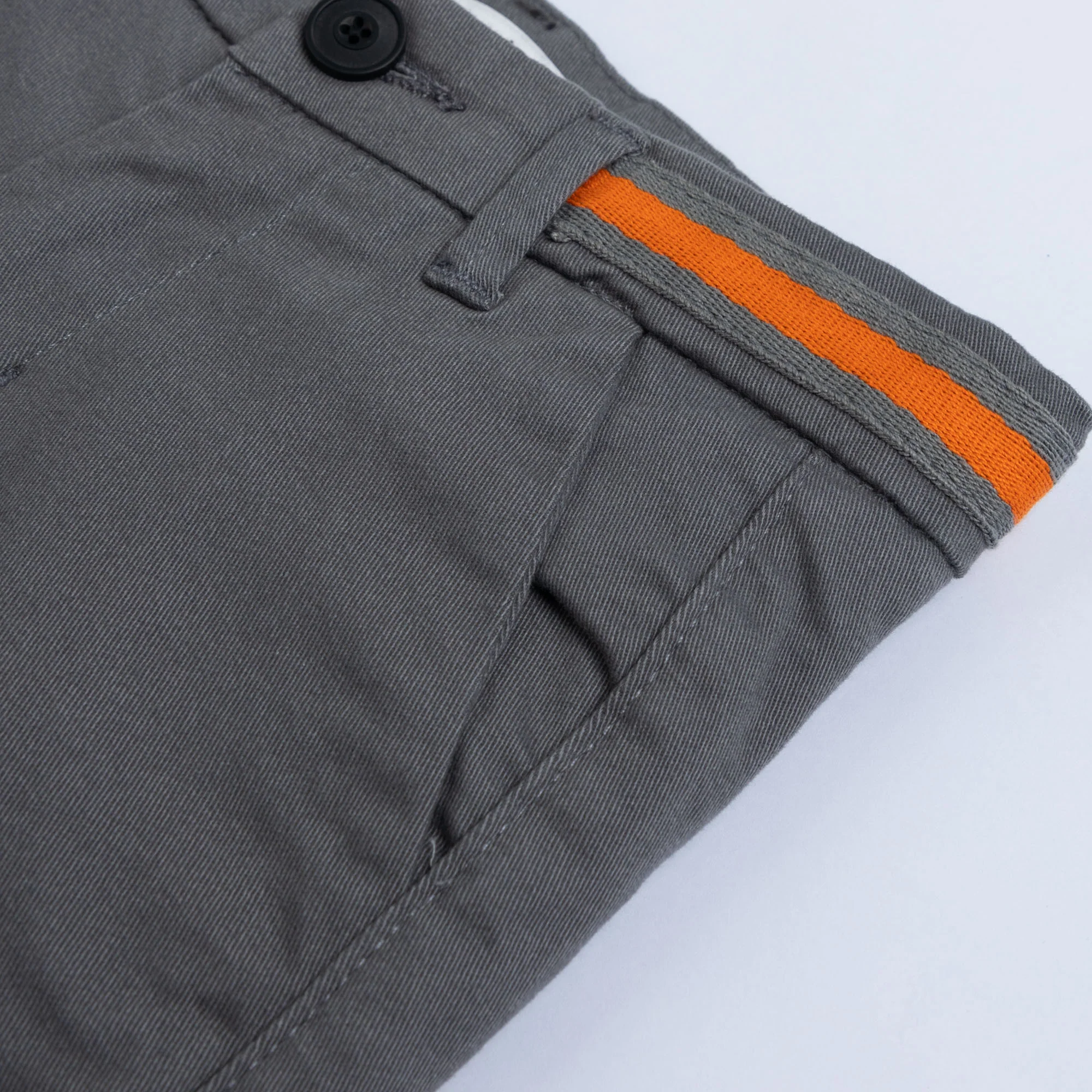 Grey Slim-Fit Cotton Pant - Image 2
