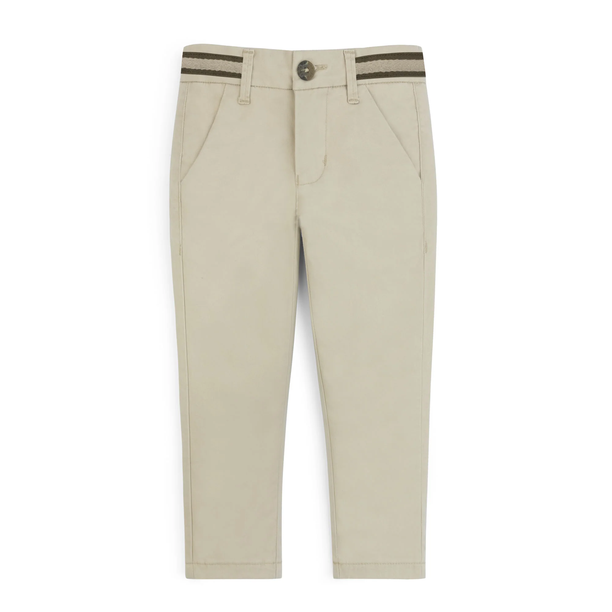 Beige Slim-Fit Chino