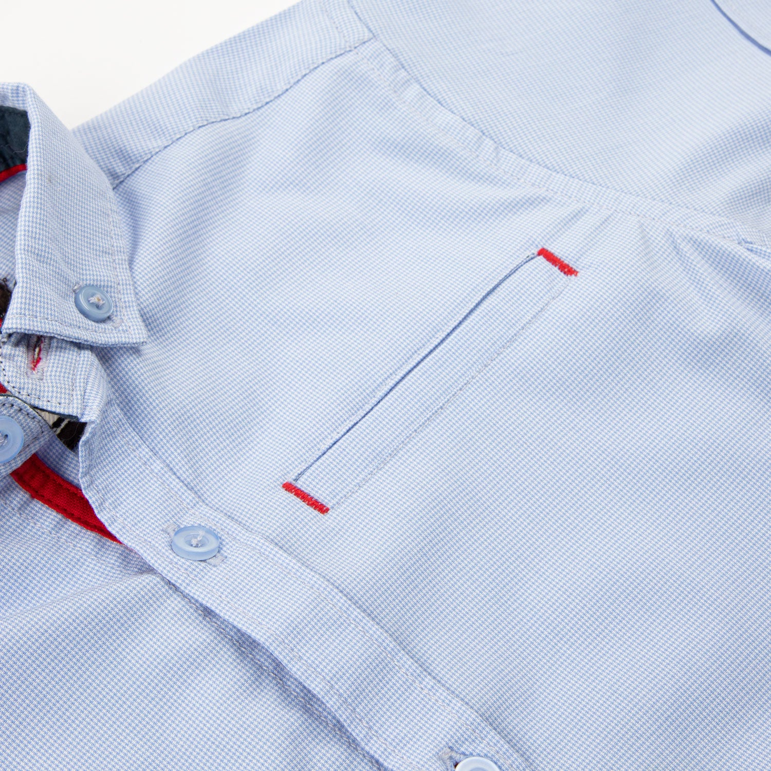 Mini Checkered Blue Shirt - Image 2