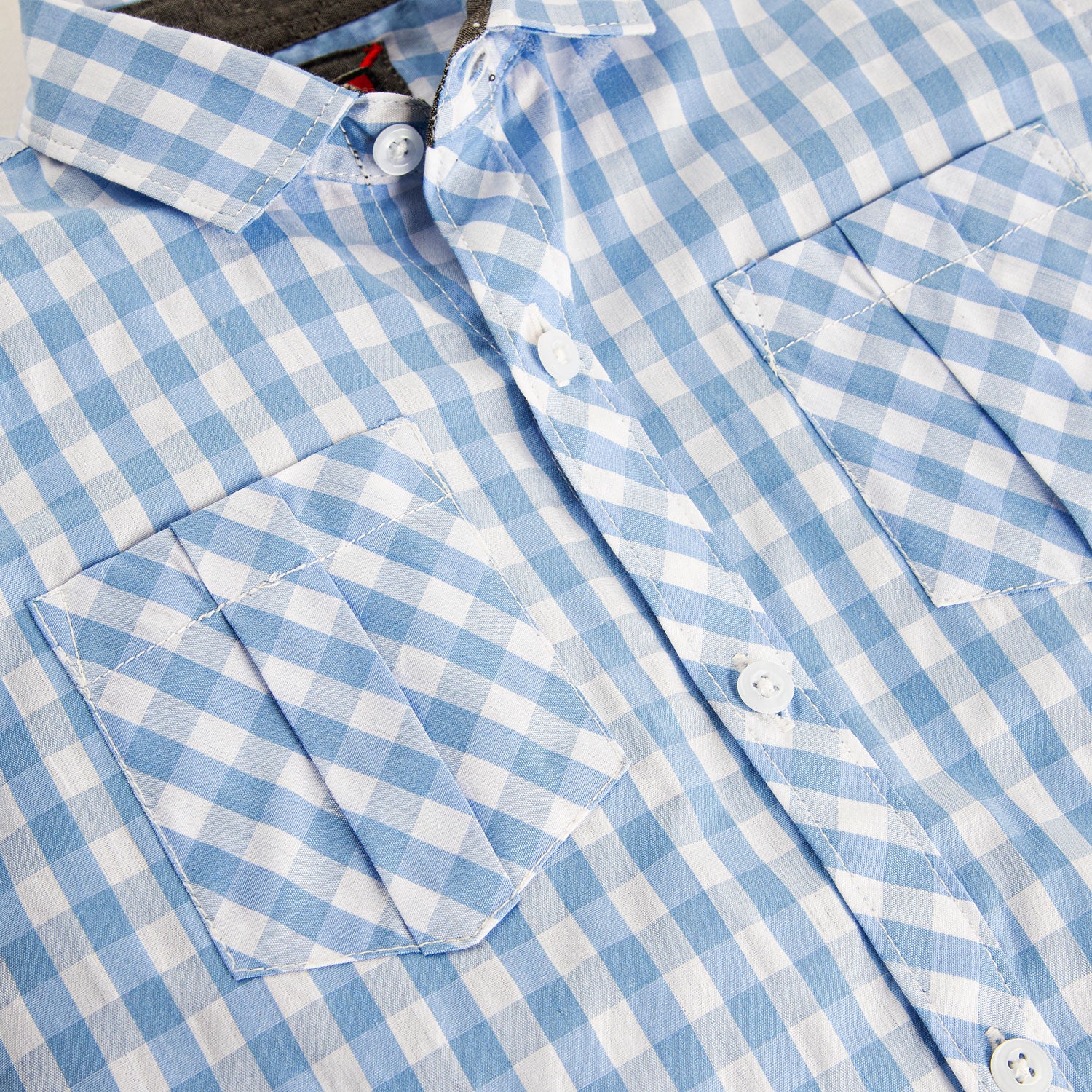 Sky Gingham Shirt - Image 2