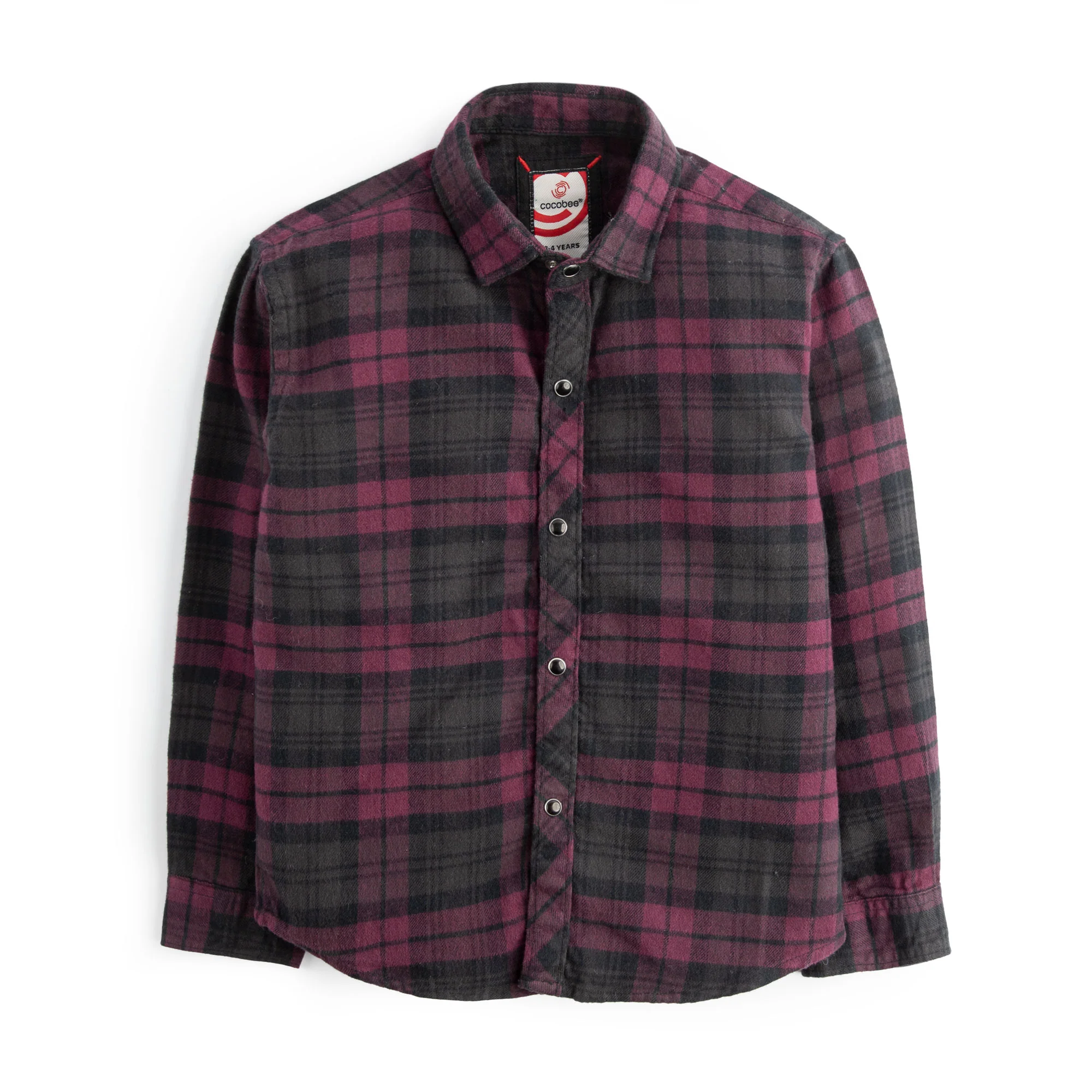 Maroon Tartan Flannel Shirt