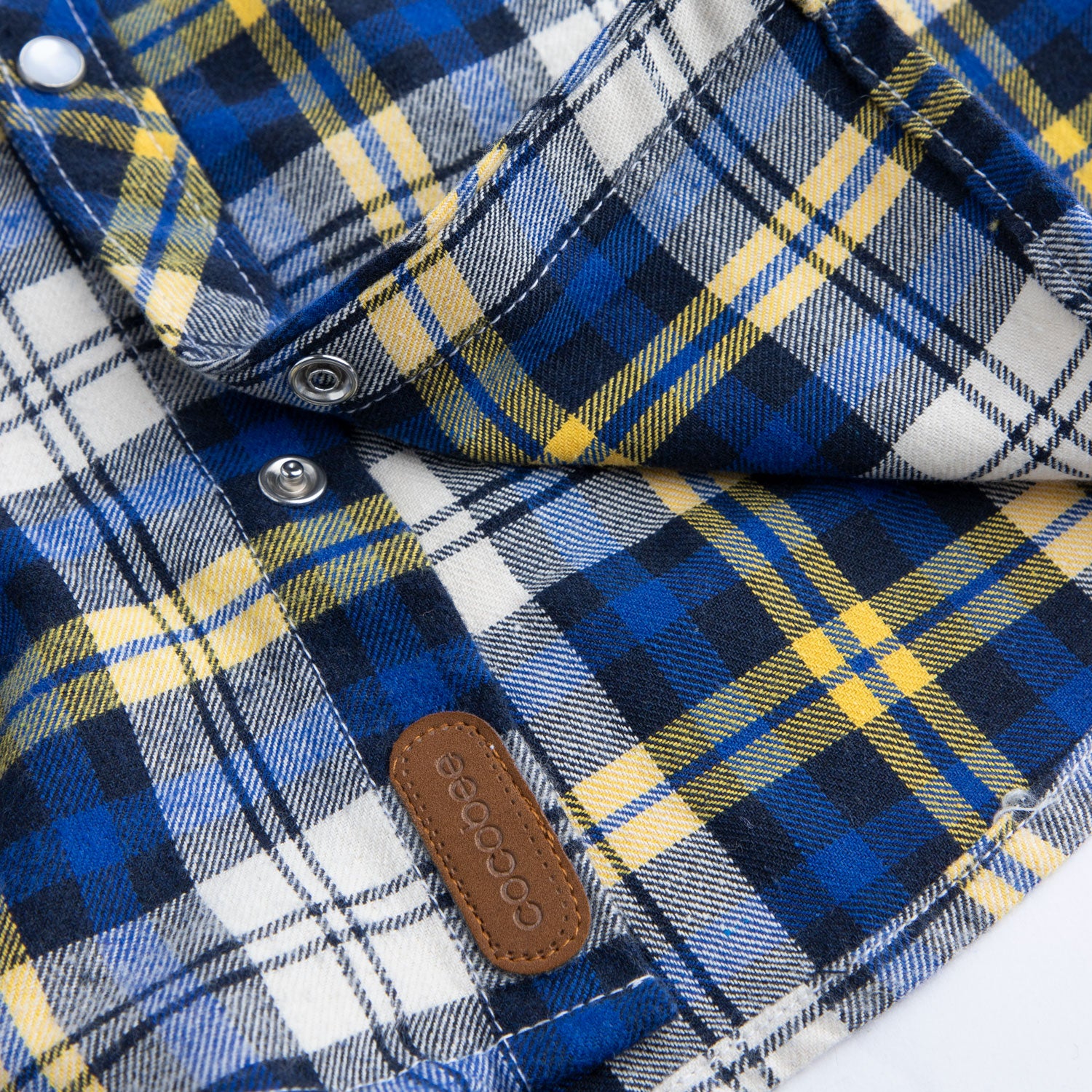 Blue Plaid Flannel Shirt - Image 2