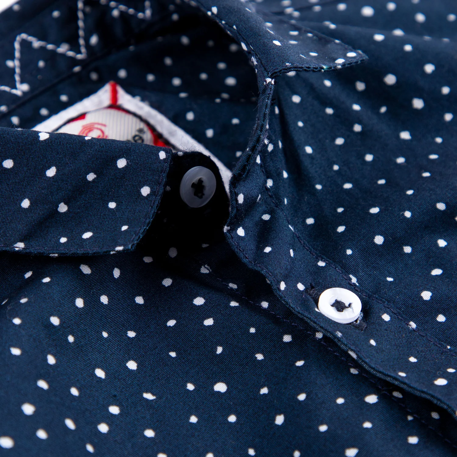 Navy Dotted Shirt - Image 2