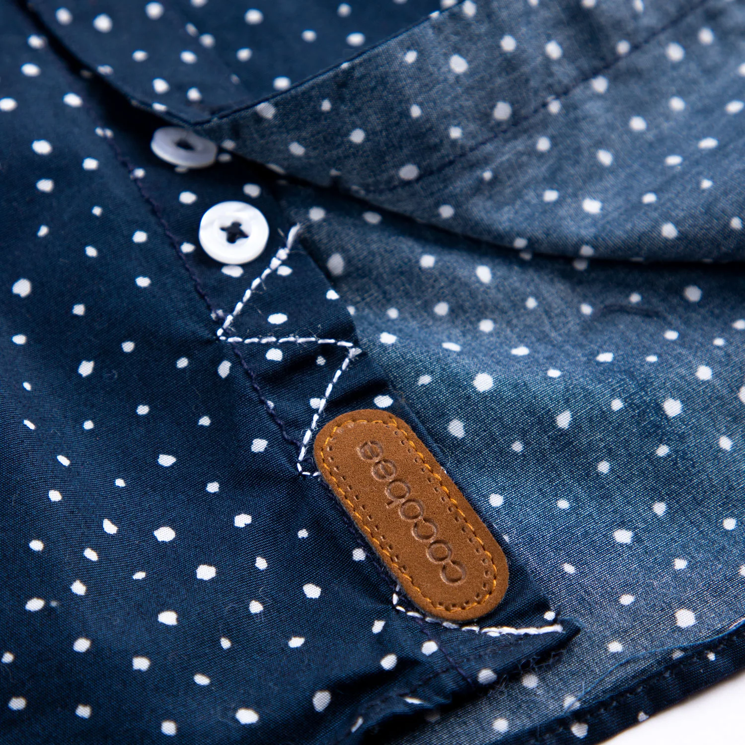 Navy Dotted Shirt - Image 3