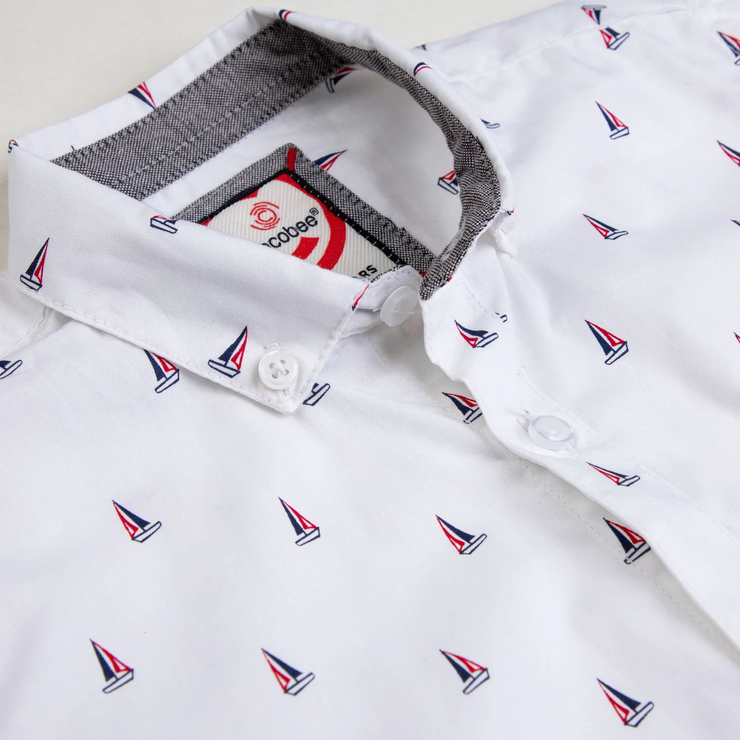 White Sailboat Printed shirt - Image 2