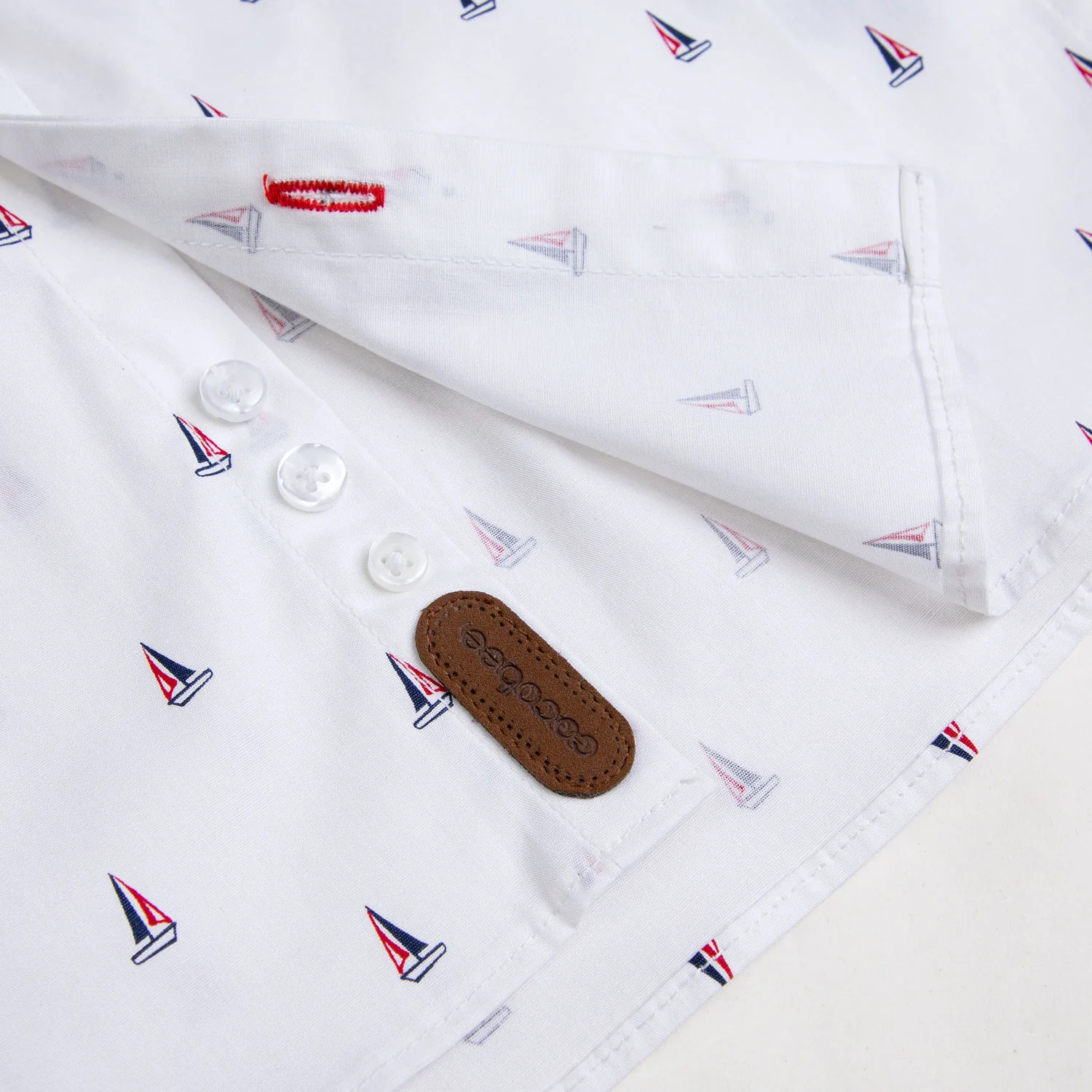 White Sailboat Printed shirt - Image 3