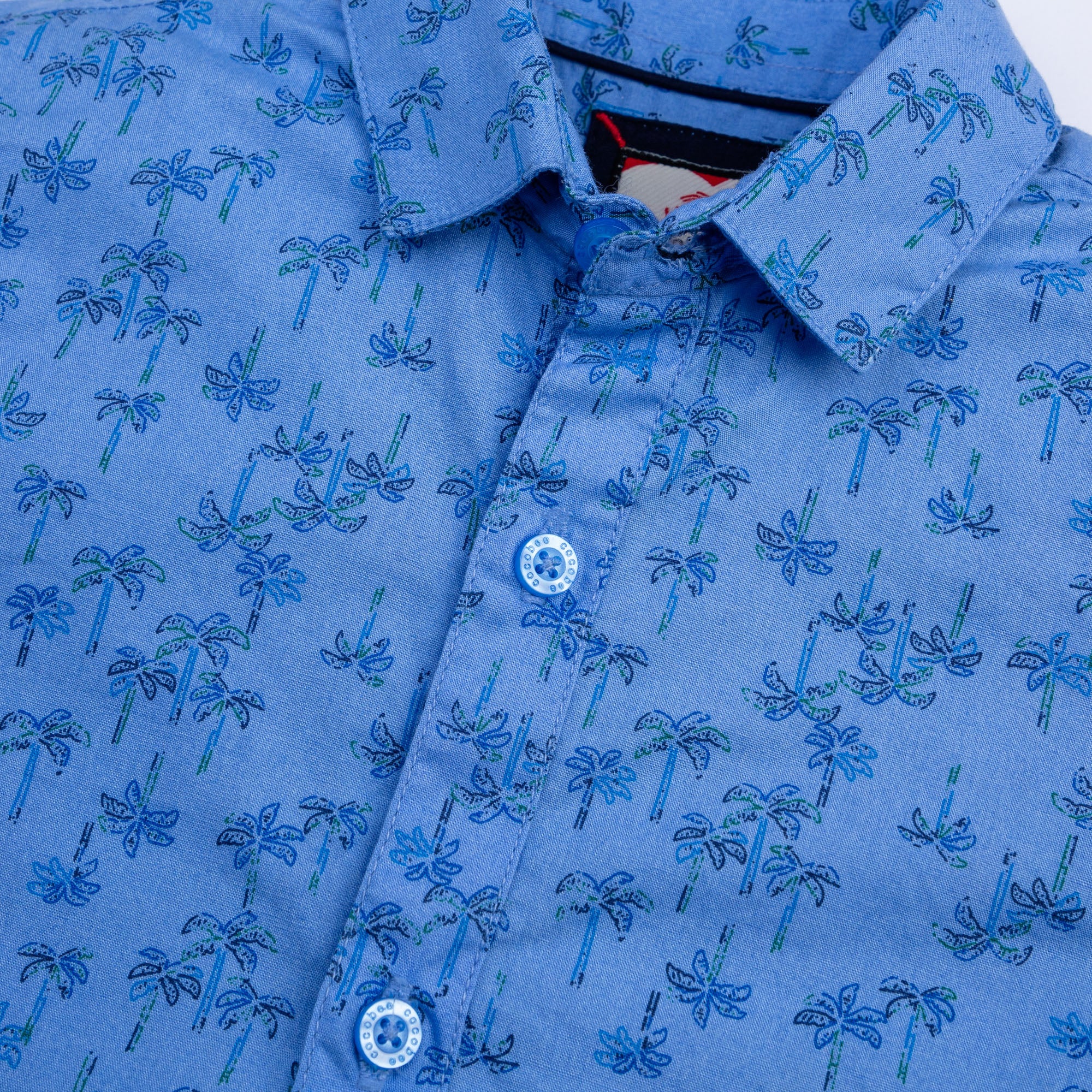 Printed Blue Dress Shirt - Image 2