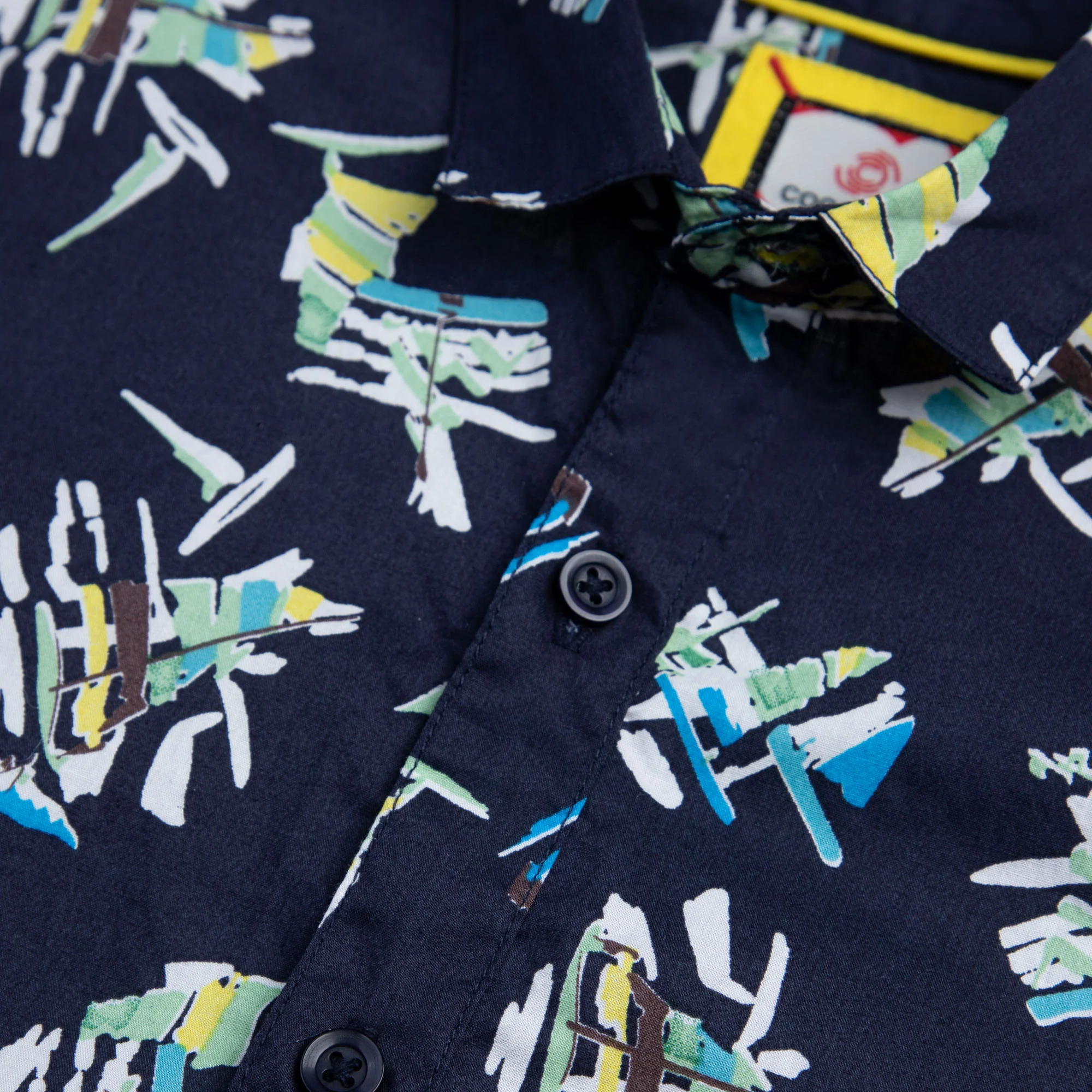 Printed Blue Dress Shirt - Image 2