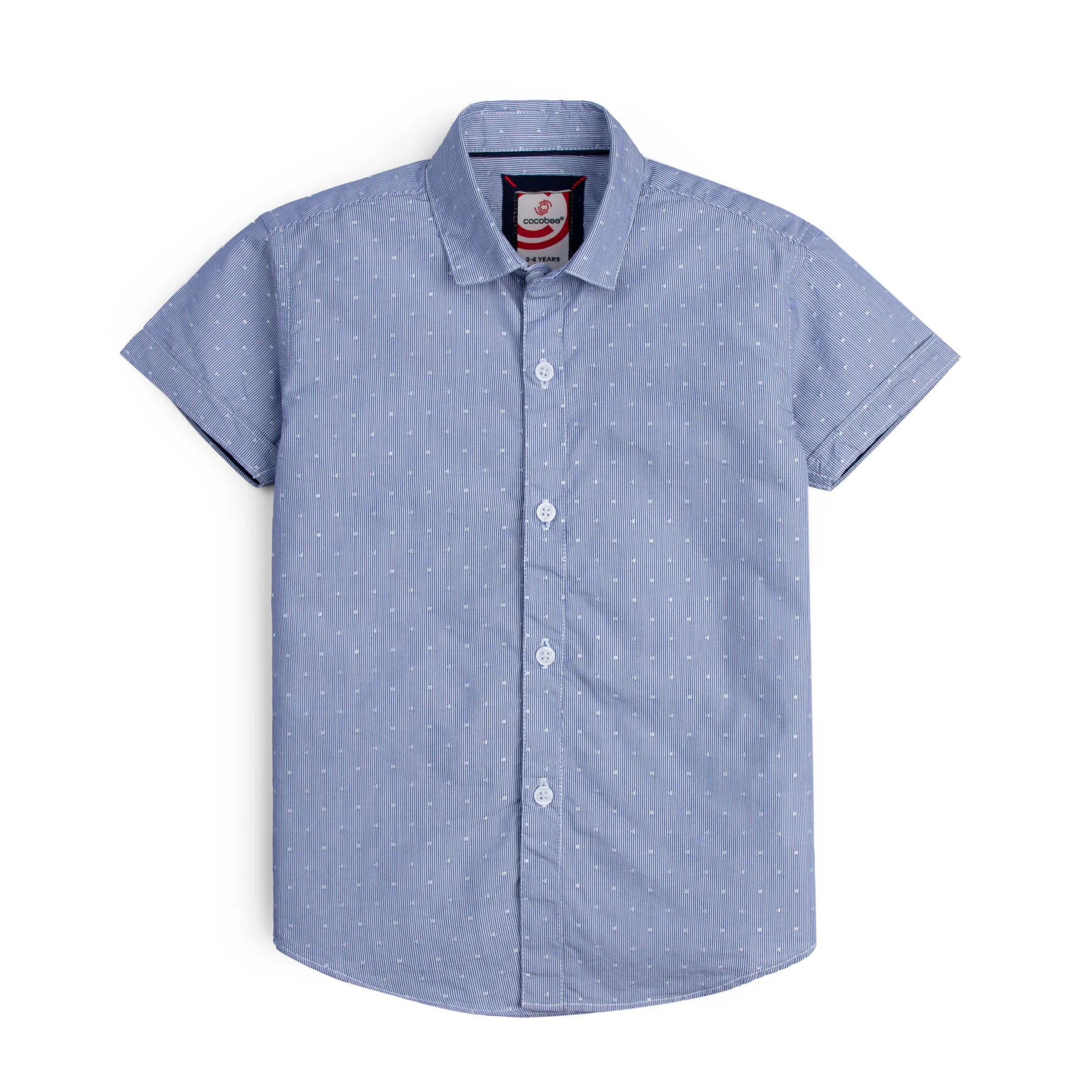 Textured Blue Dress Shirt