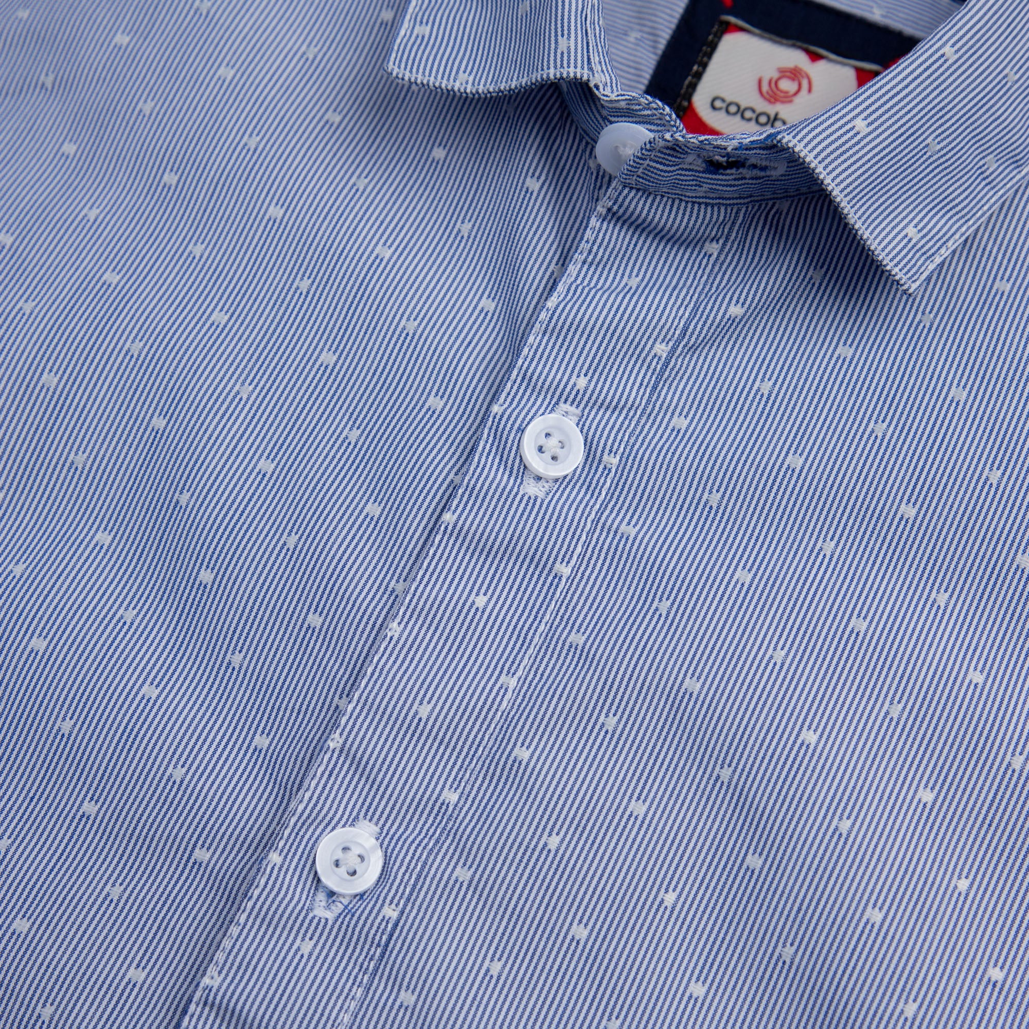 Textured Blue Dress Shirt - Image 2