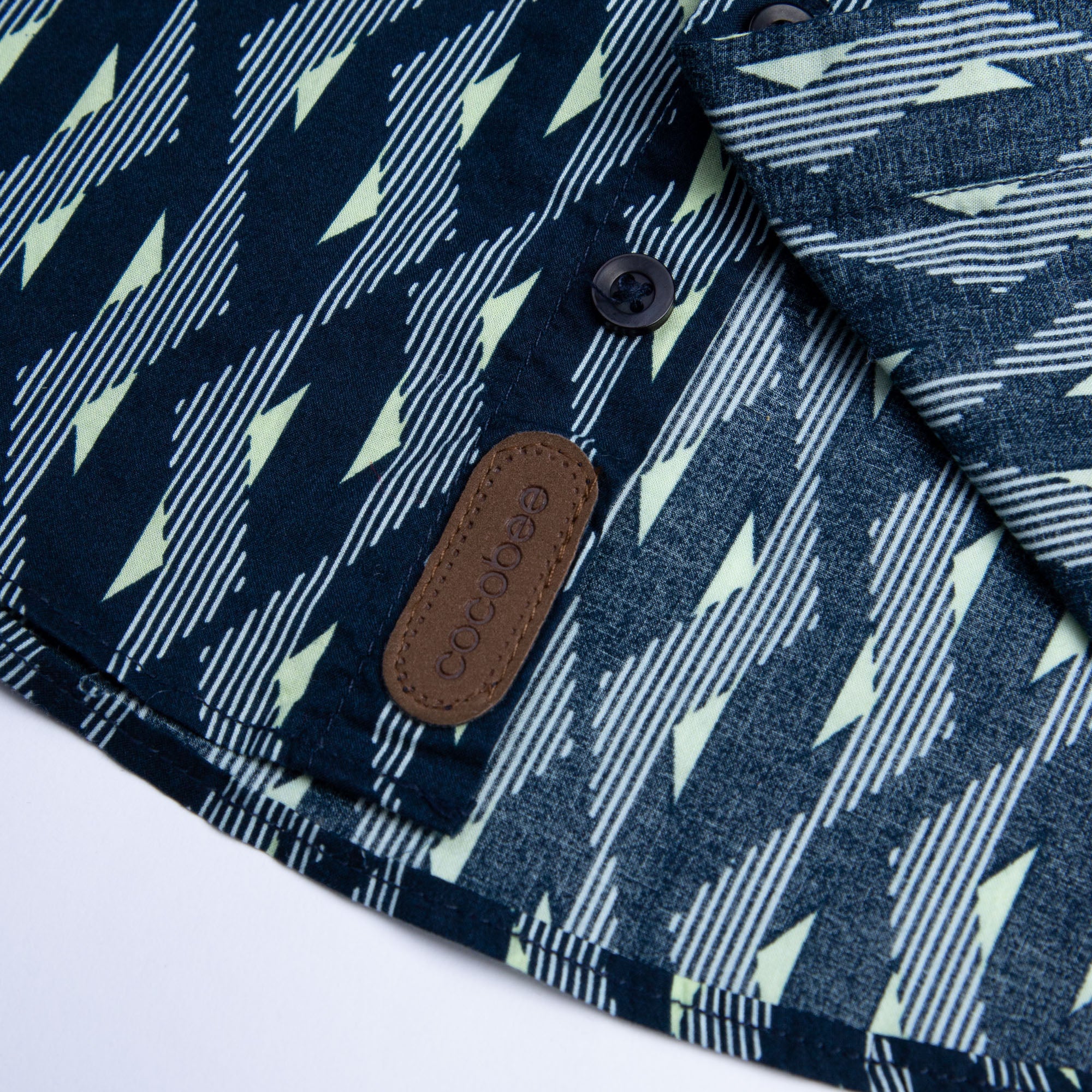 Chevron Blue Dress Shirt - Image 3