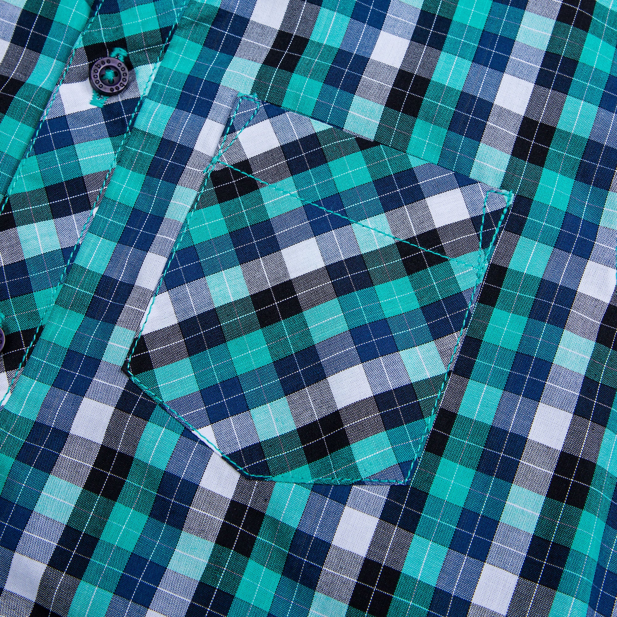 Lichen Blue Check Shirt - Image 2