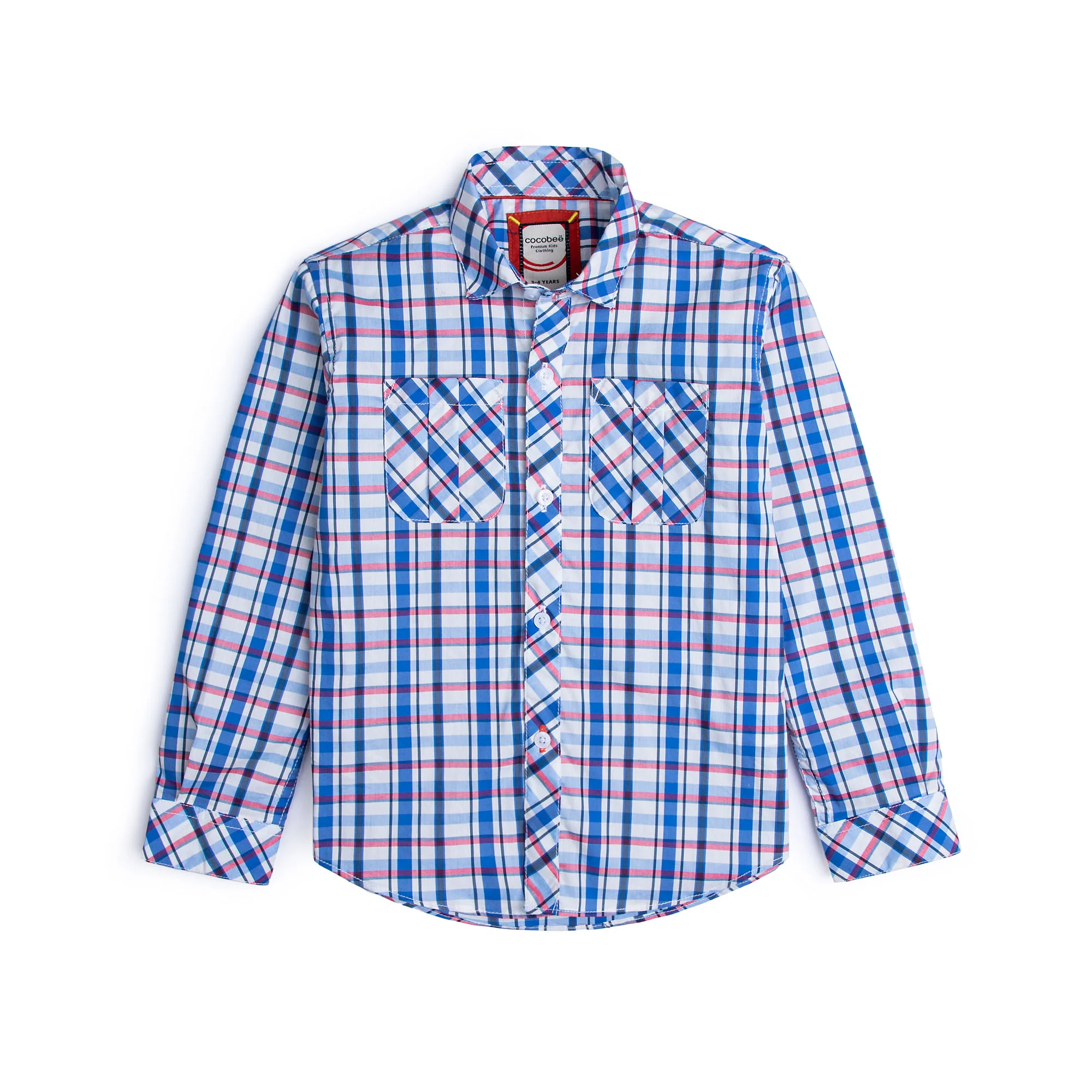 Checkered Blue Dress Shirt