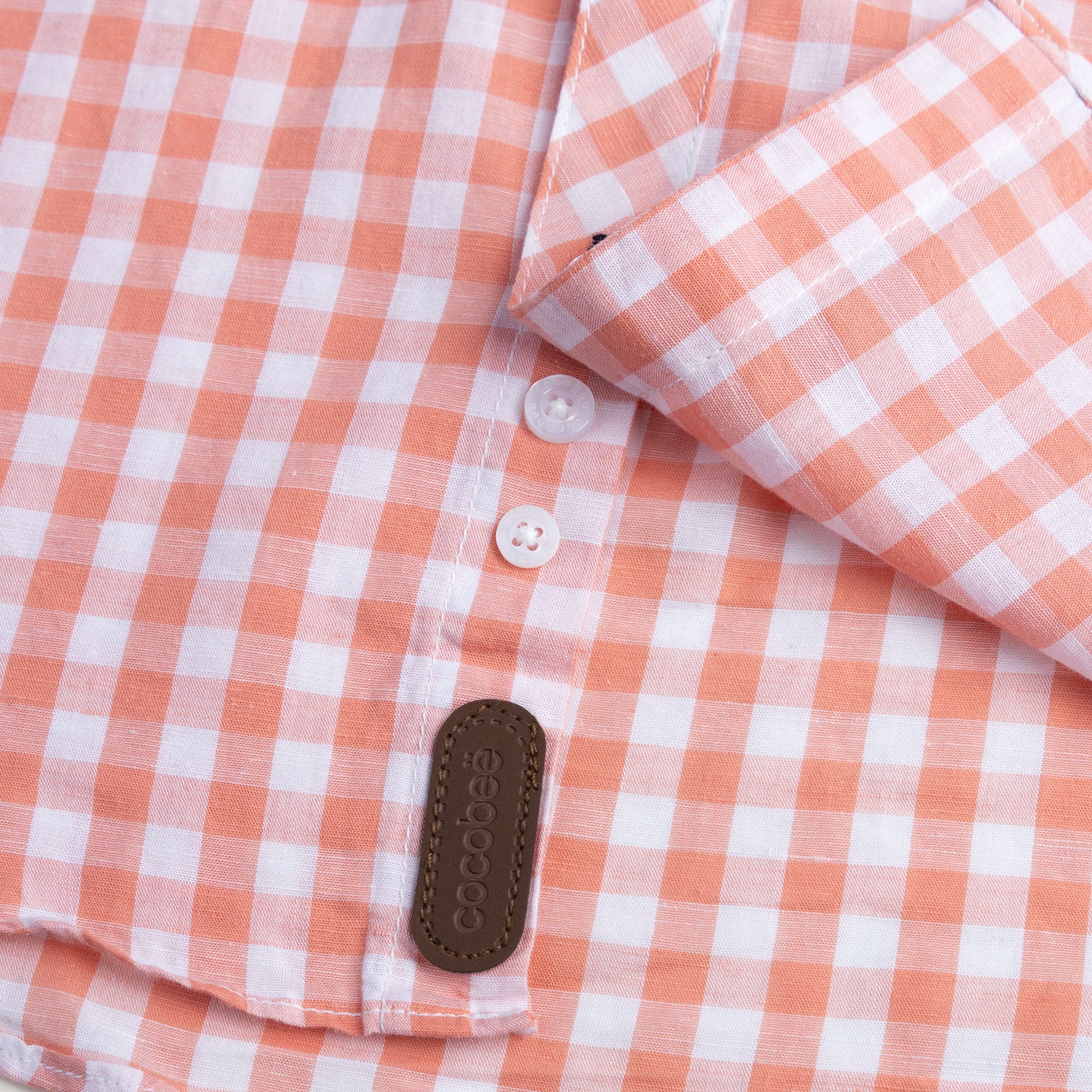 Casual Dress Shirt-Peach - Image 2