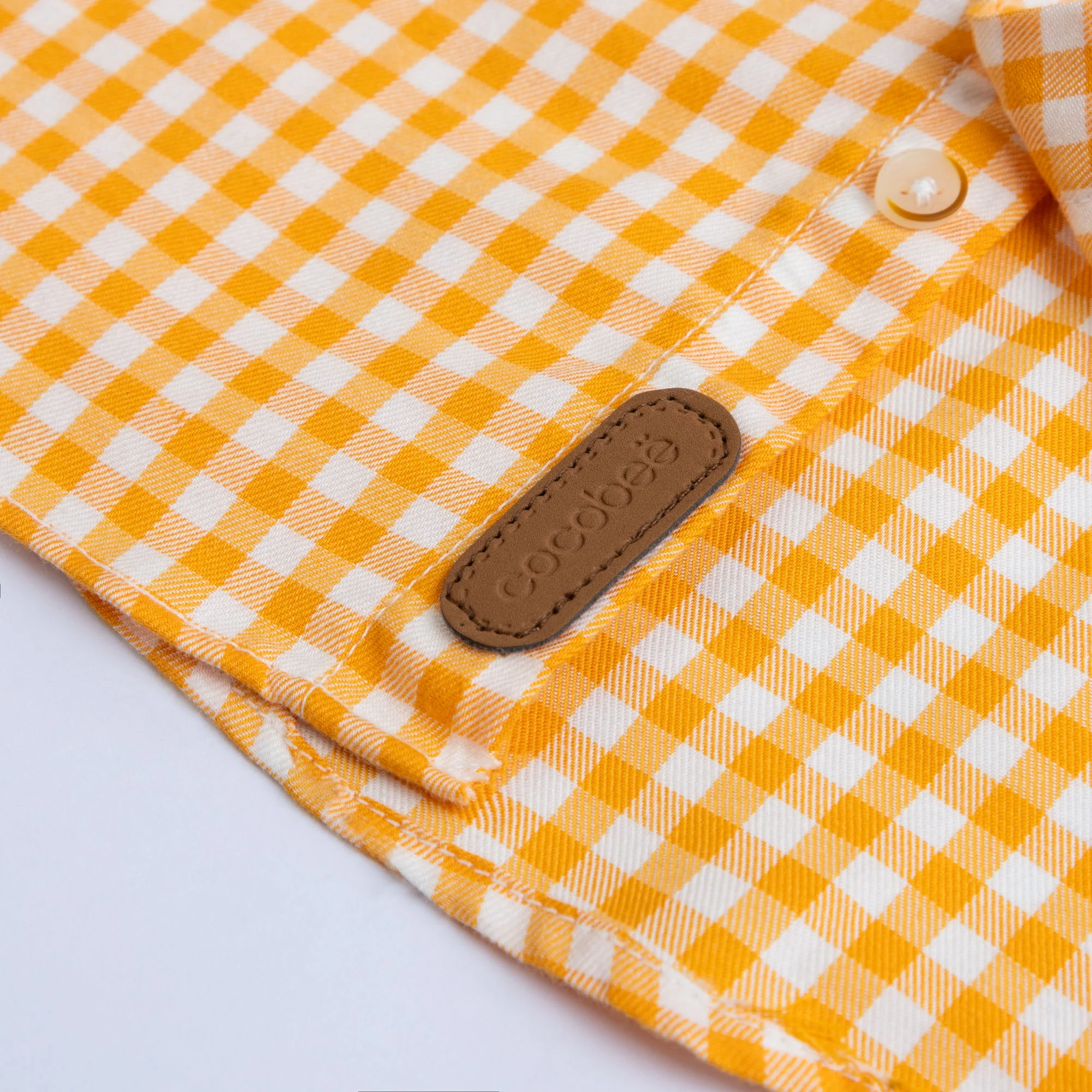 Orange Checkered Casual Shirt - Image 3