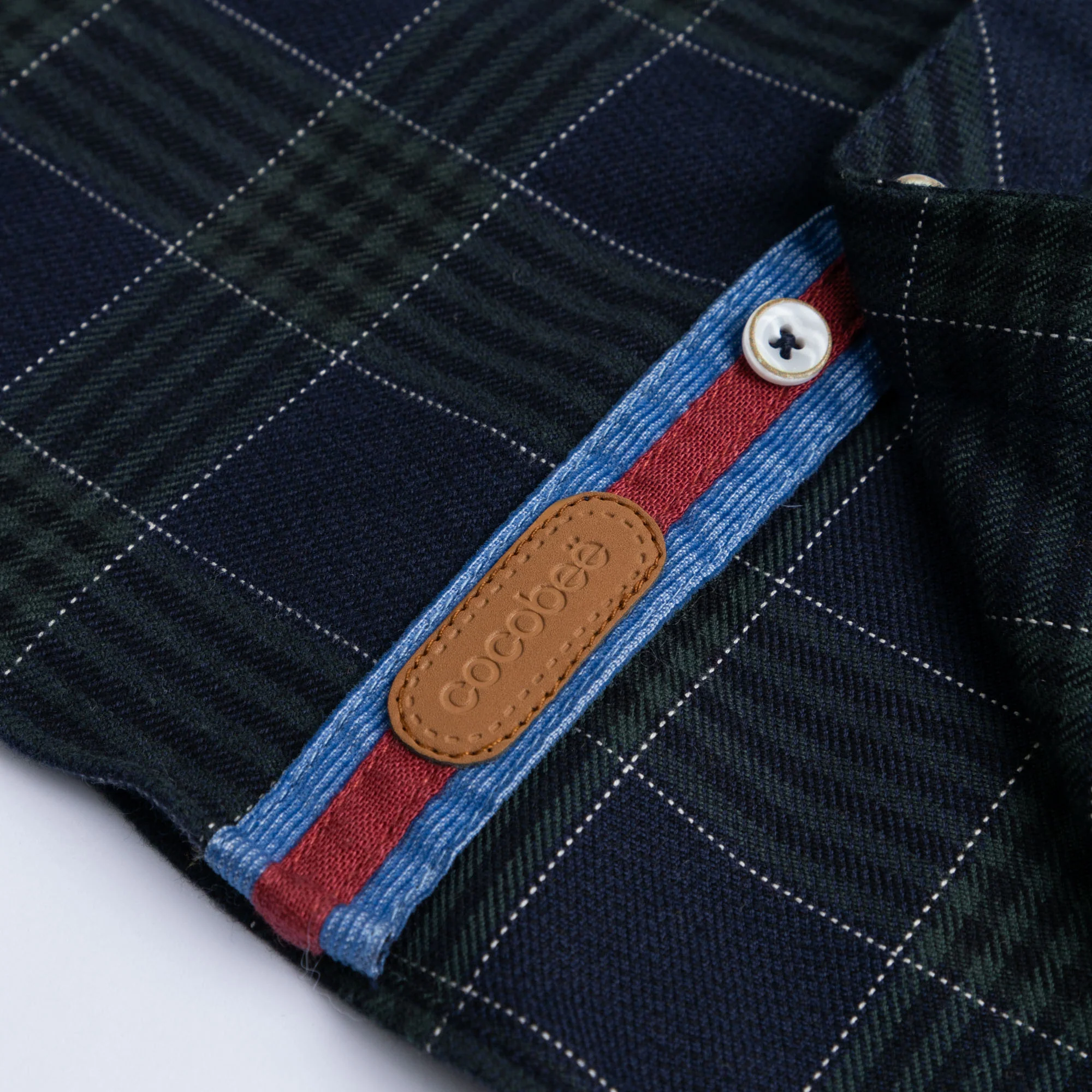 Navy Blue Checkered Shirt - Image 3