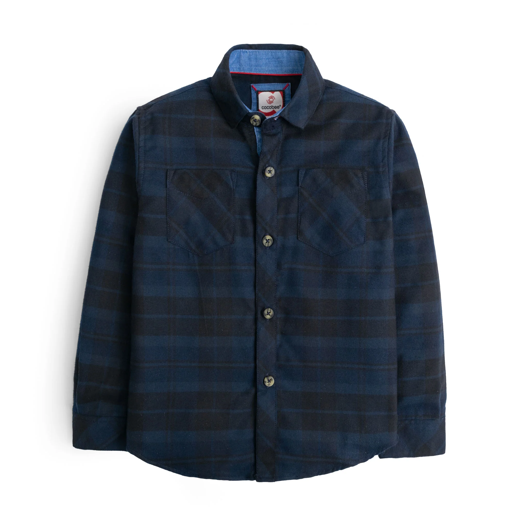 Dark Blue Pocketed Shirt