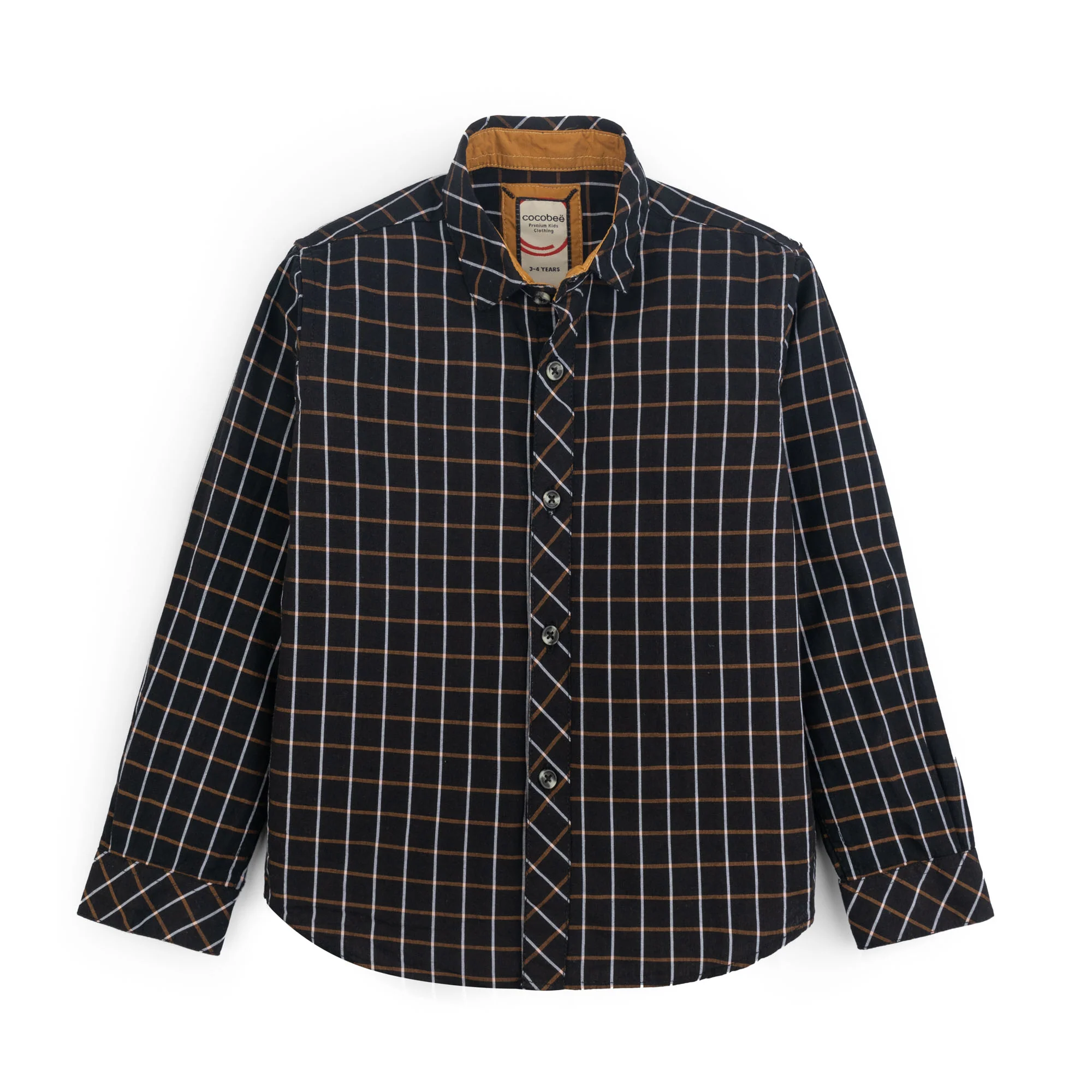 Noir Plaid Causal Shirt