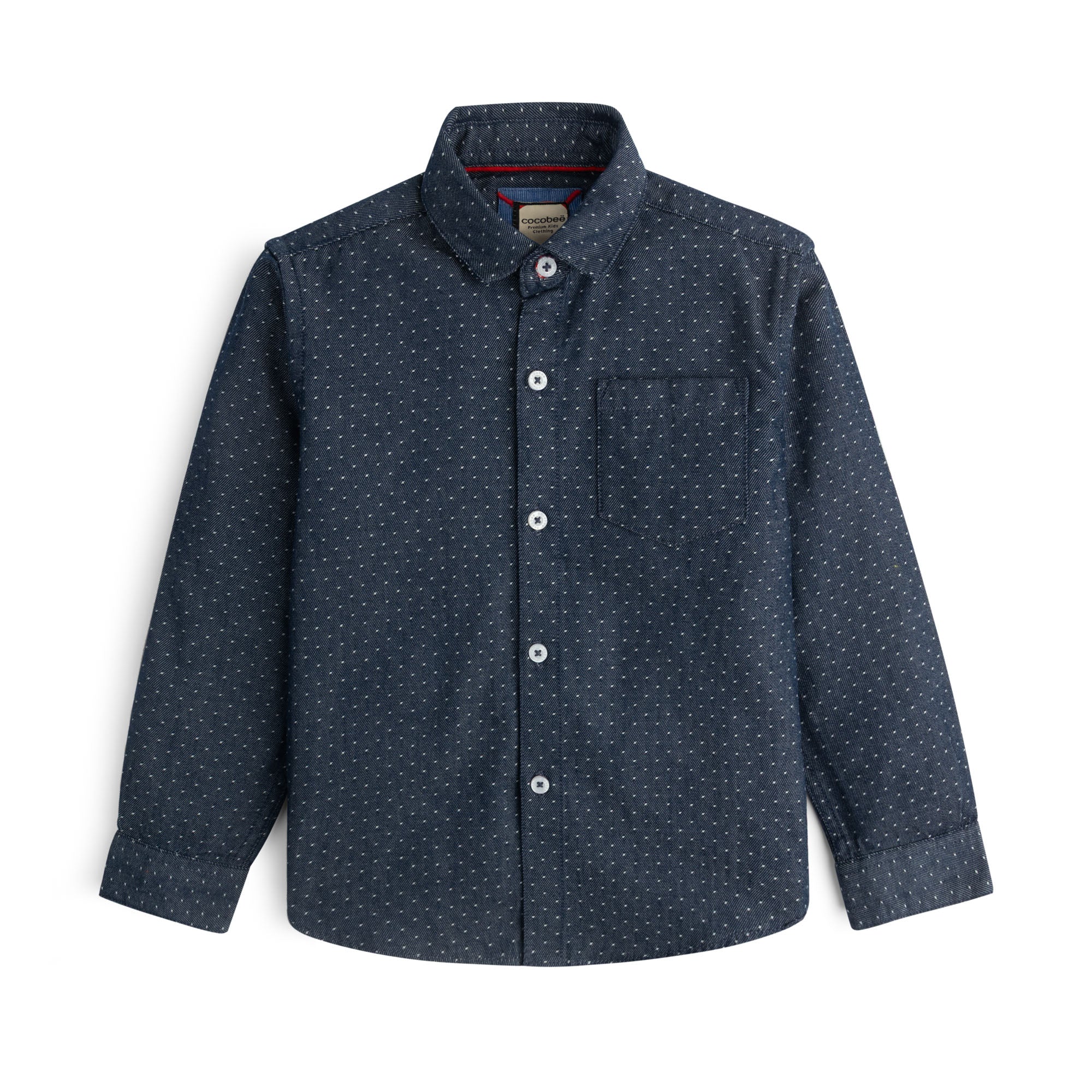 Navy Speck Printed Shirt