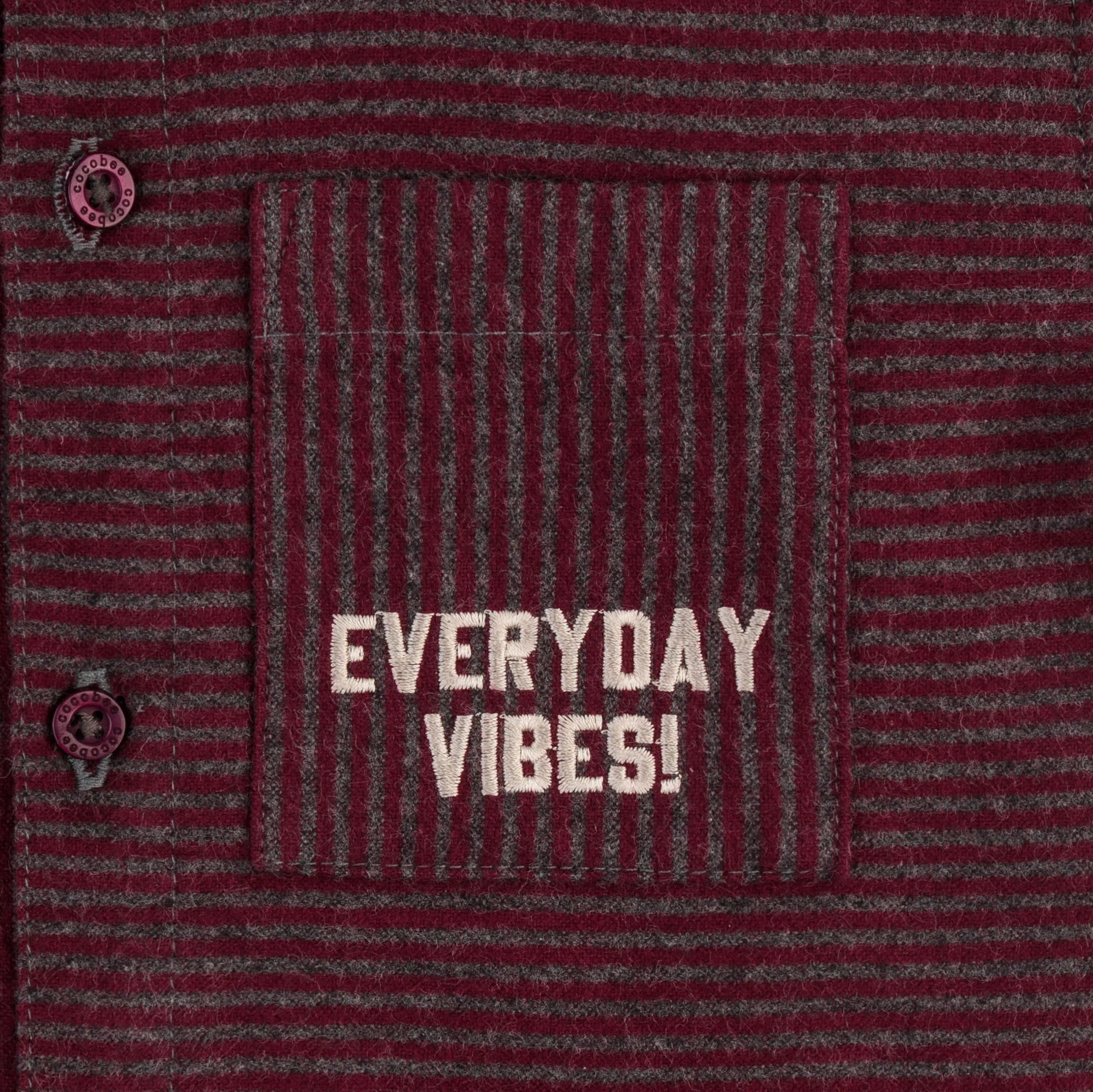 Burgundy Micro stripe Shirt - Image 2