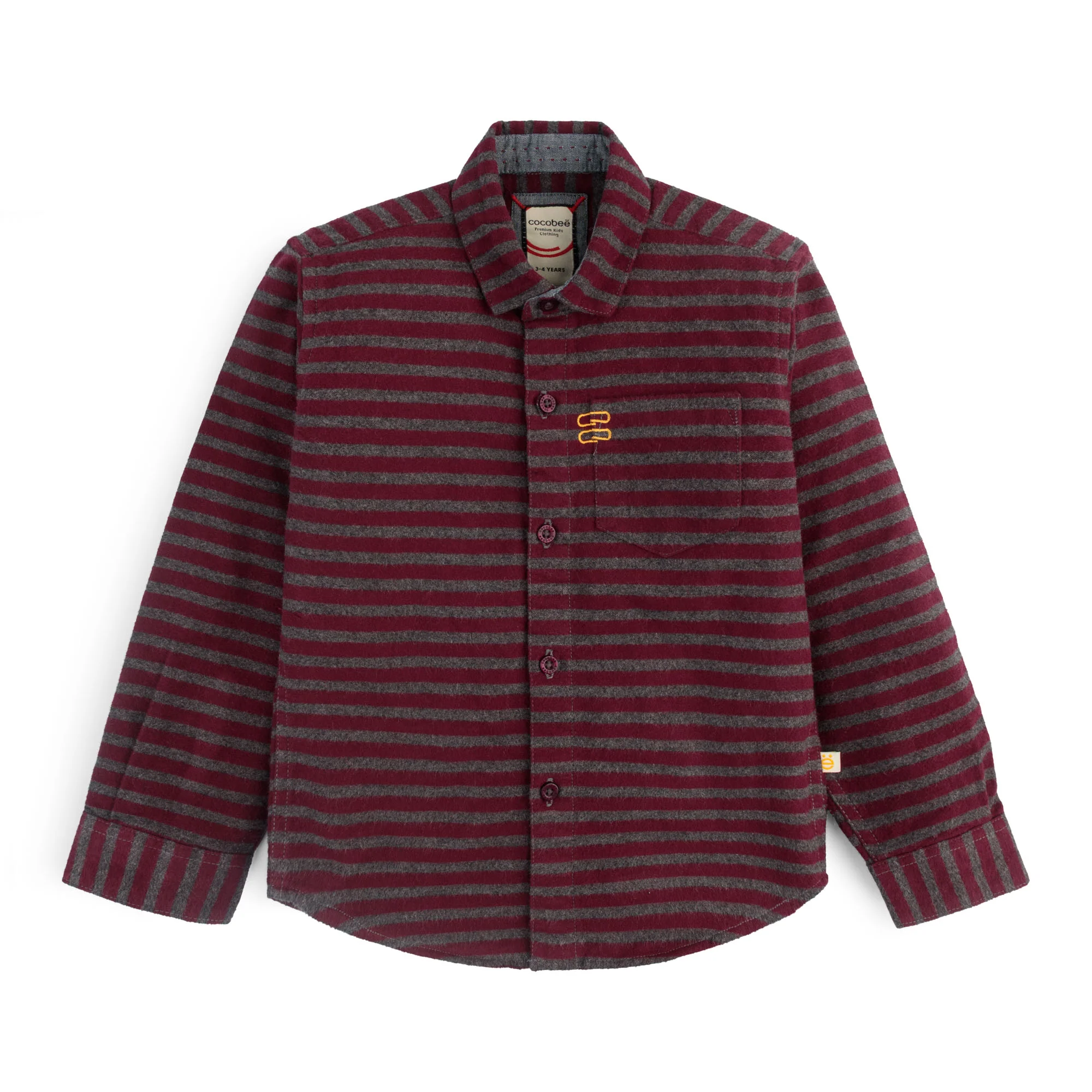 Burgundy Linear Stripe Shirt