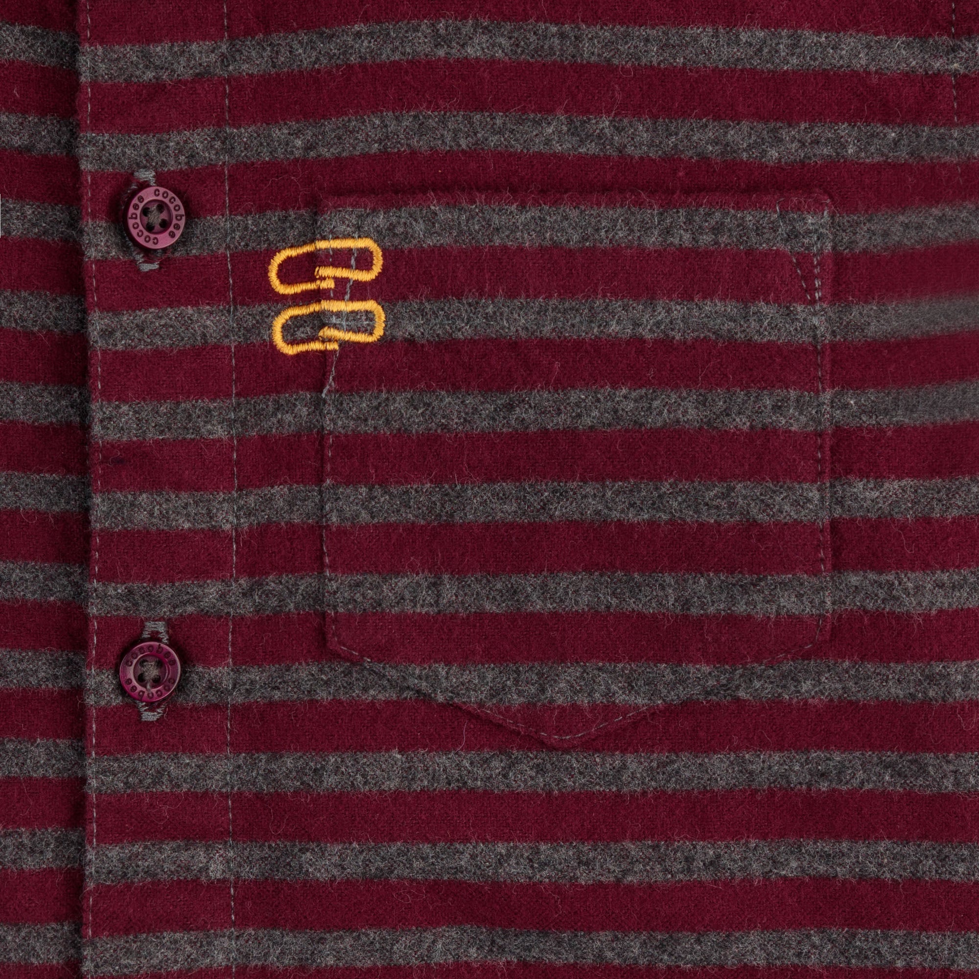Burgundy Linear Stripe Shirt - Image 2