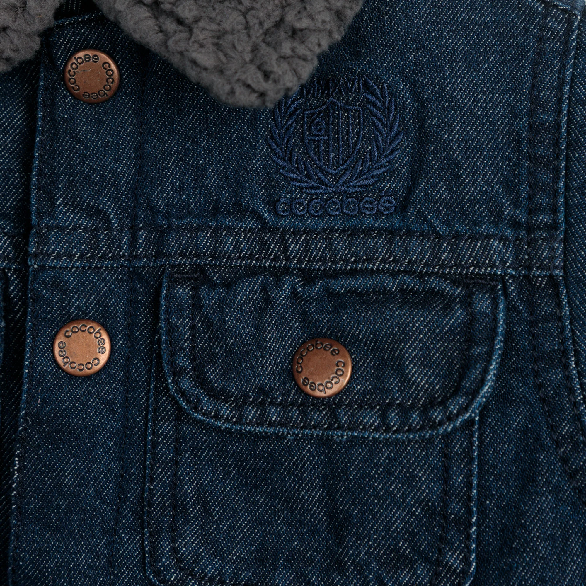 Deep-Indigo Sherpa Jacket - Image 2