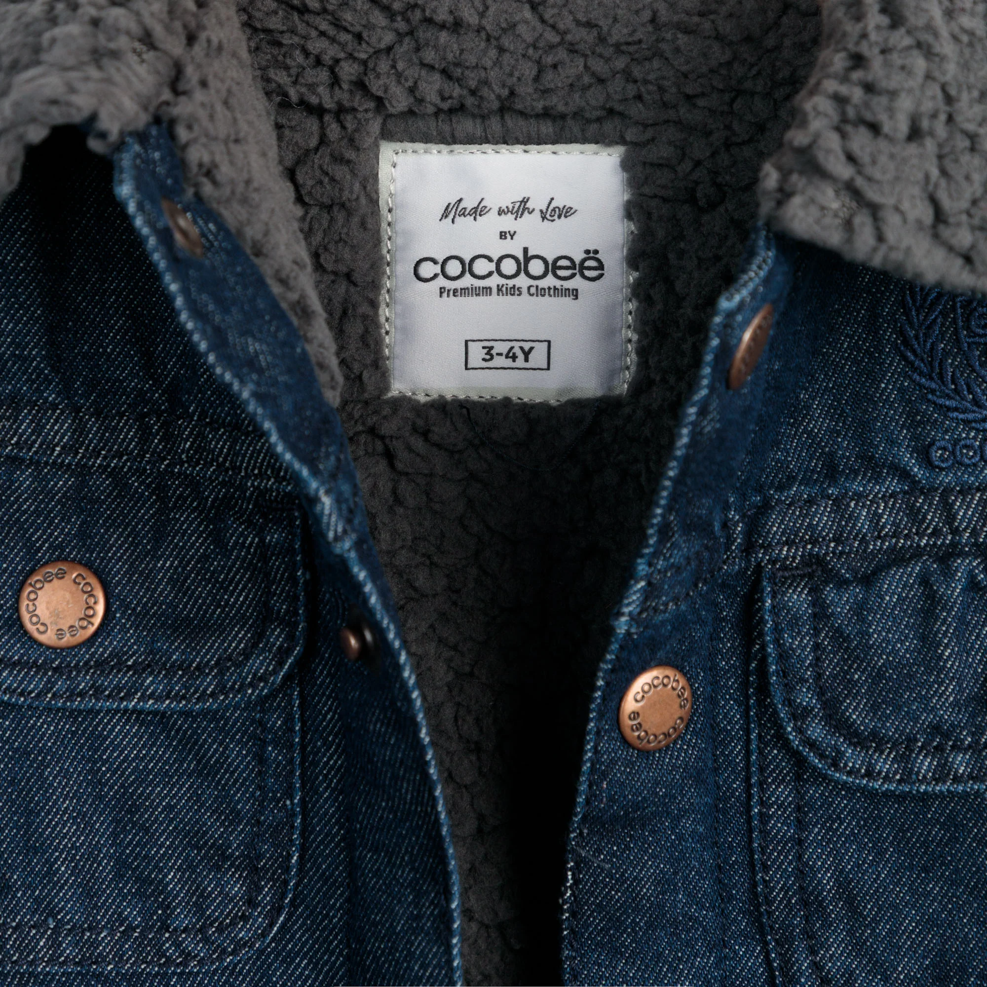 Deep-Indigo Sherpa Jacket - Image 3