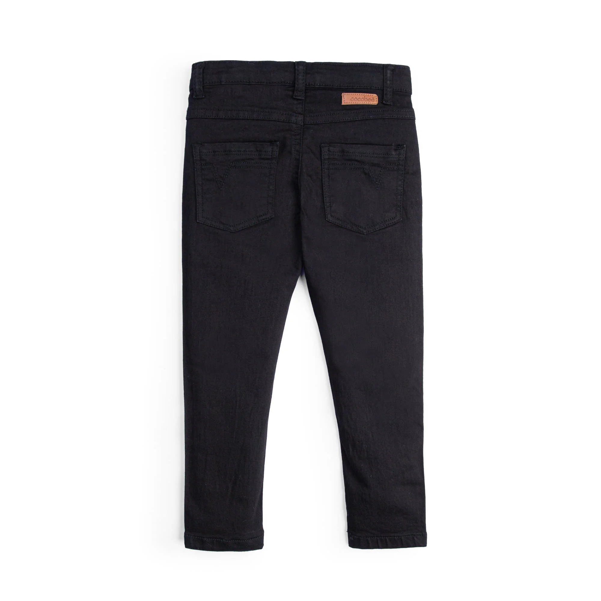 Plain Black Slim-Fit Jeans - Image 2