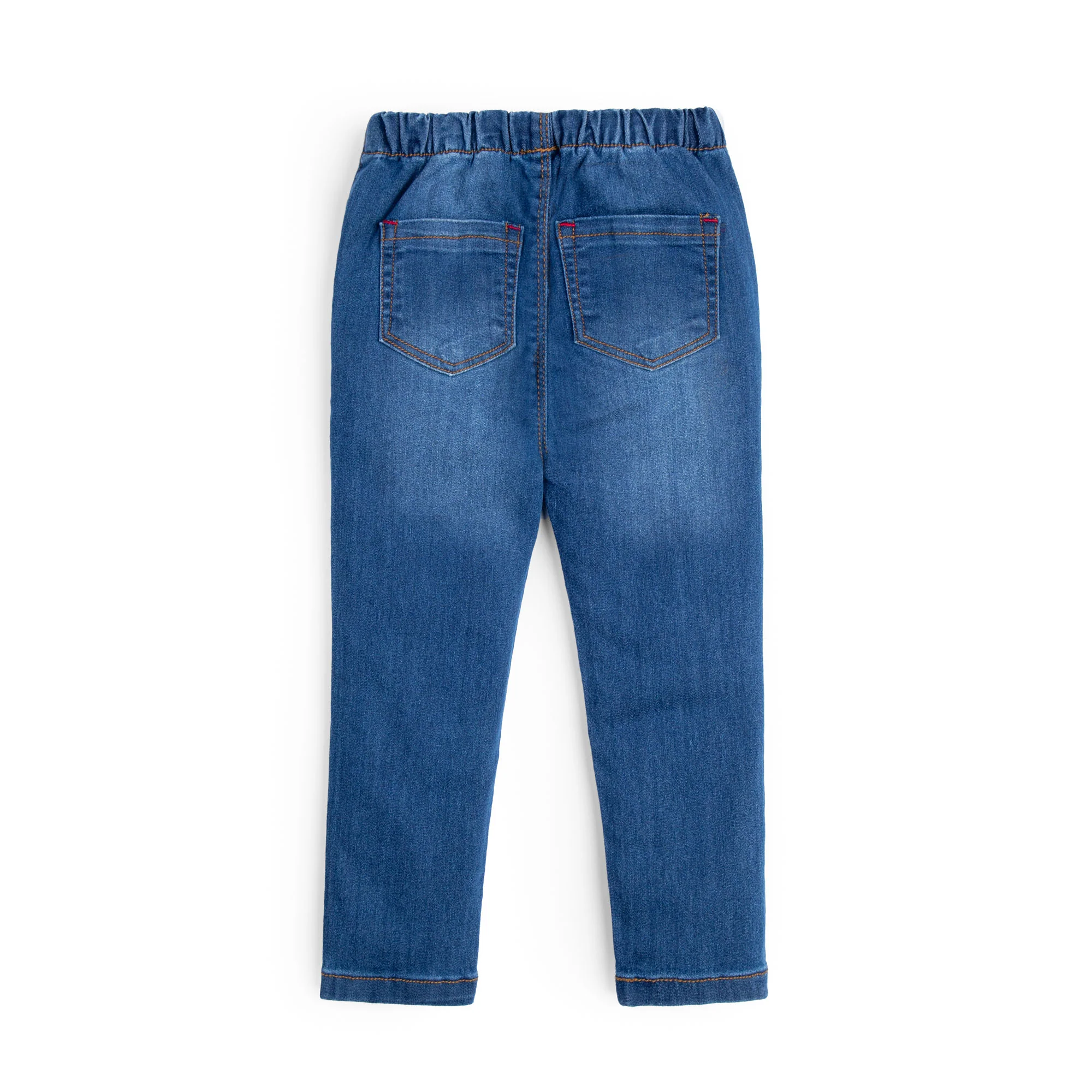 Blue Elasticated Denim Pant - Image 2