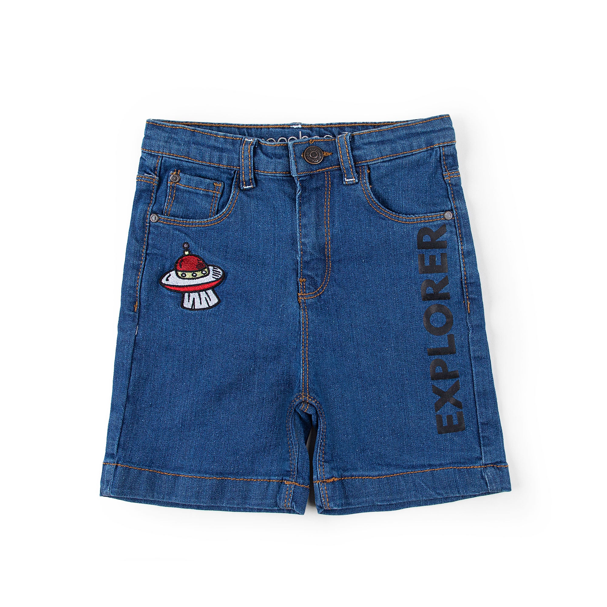 adventures spaceship denim short