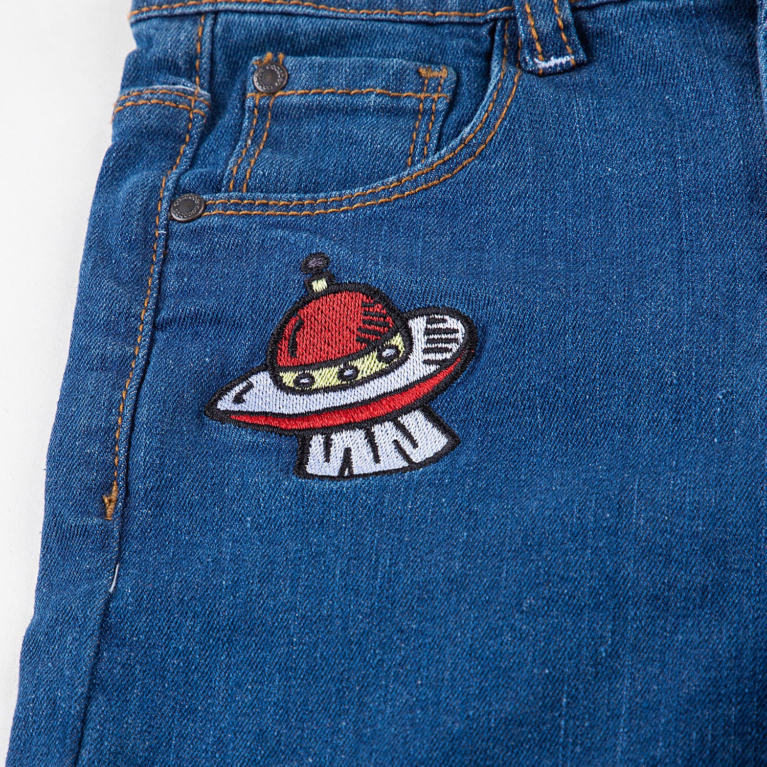 adventures spaceship denim short - Image 2