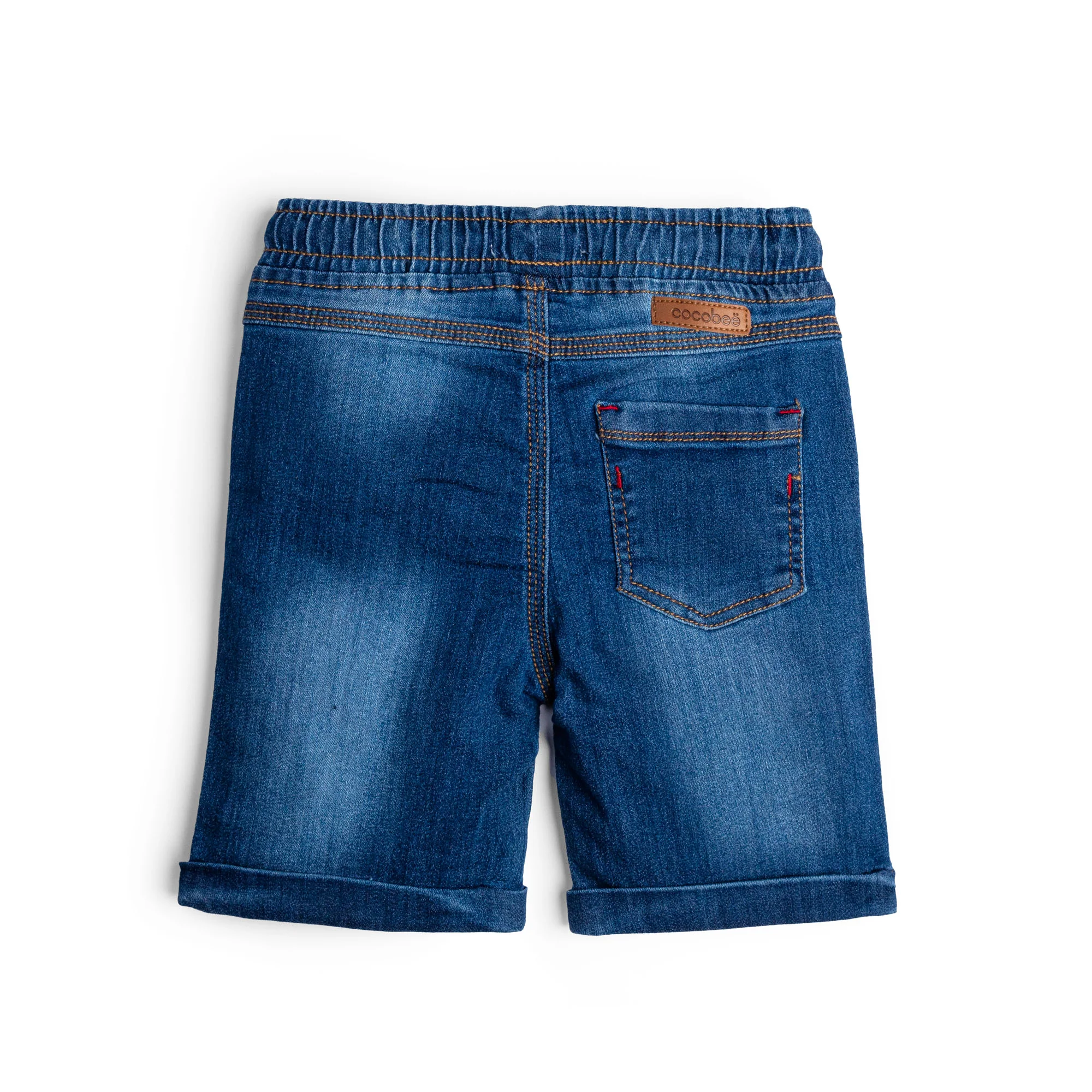 Stretchy Blue Denim Short - Image 2