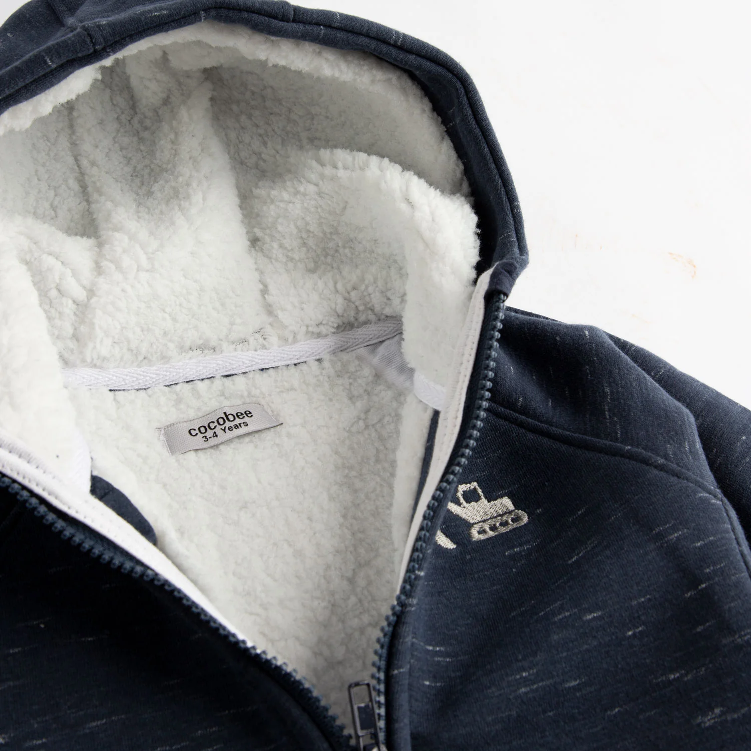 Navy Melange Hoodie - Image 3