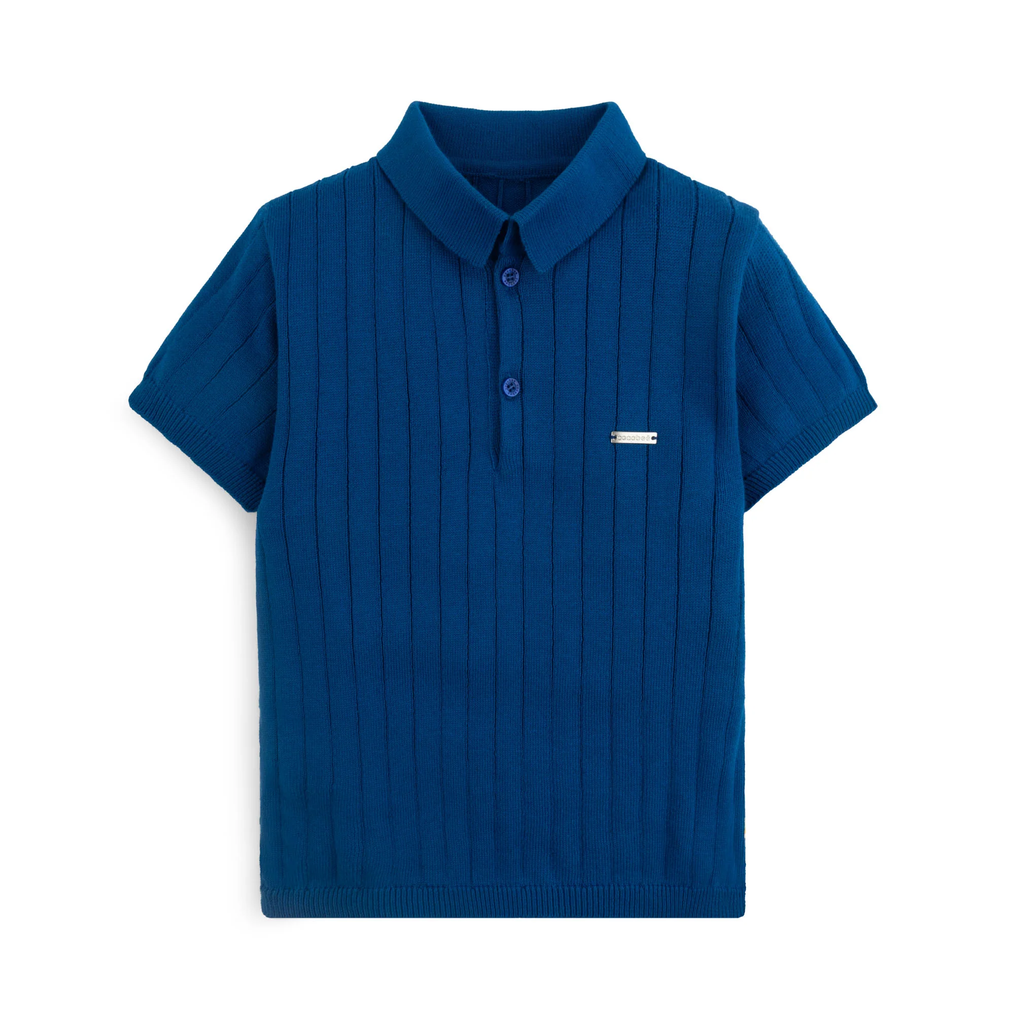 Cobalt Knitted Texture Polo