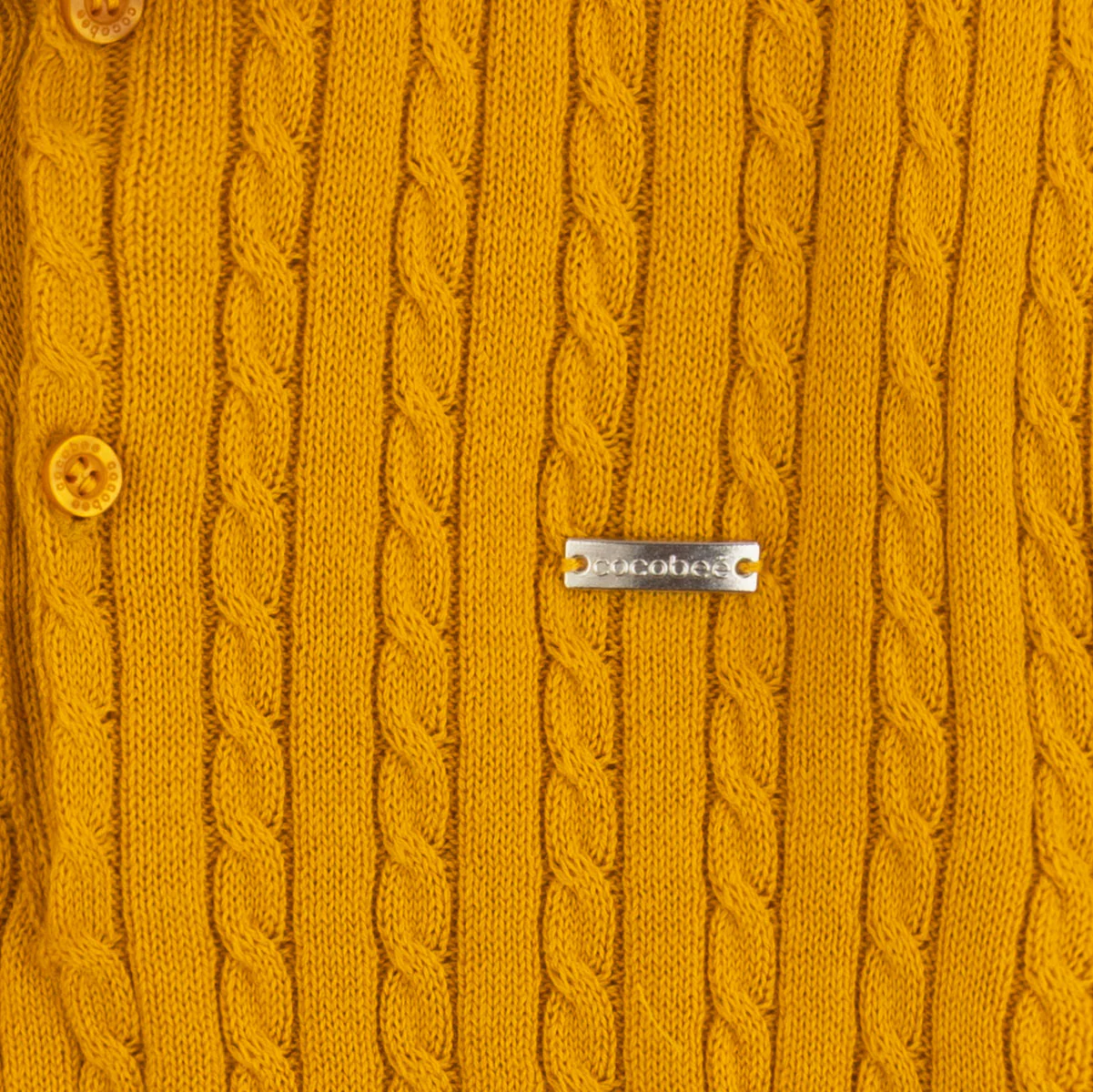 Mustard Knitted Texture Polo - Image 2