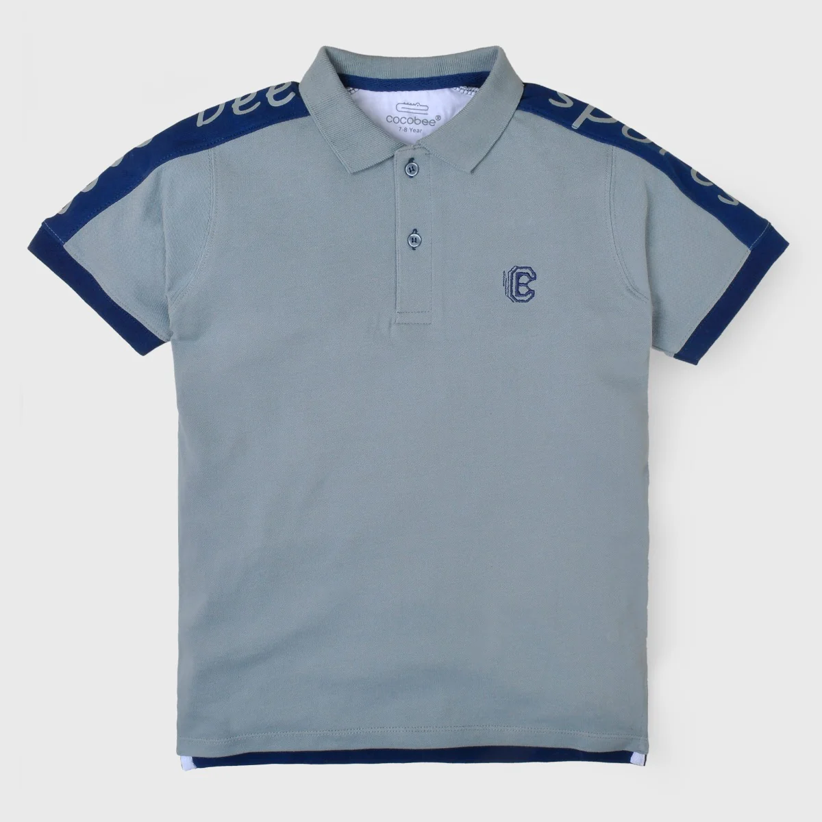 Grey Sports Polo Shirt