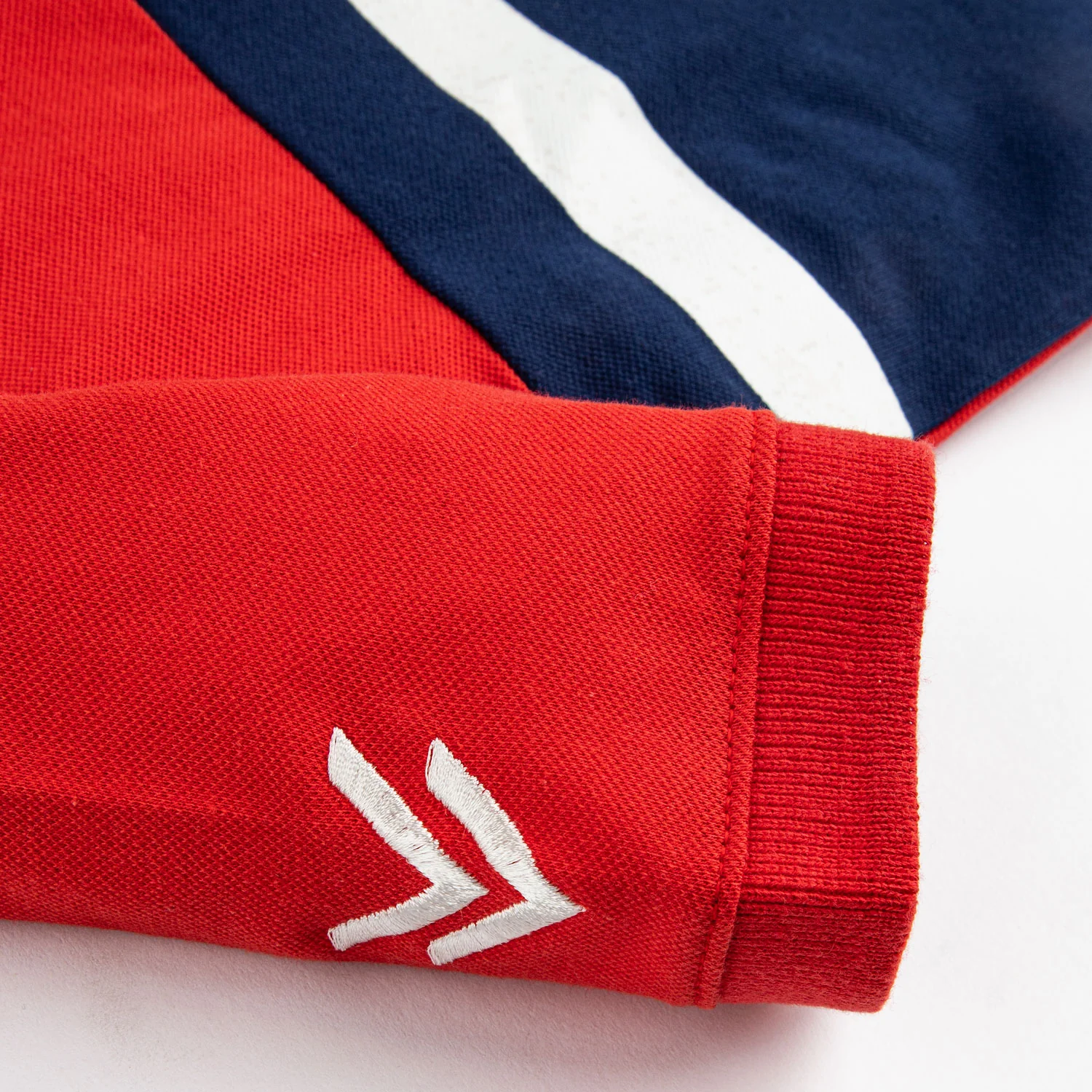 Red and Blue Color Block Polo - Image 2
