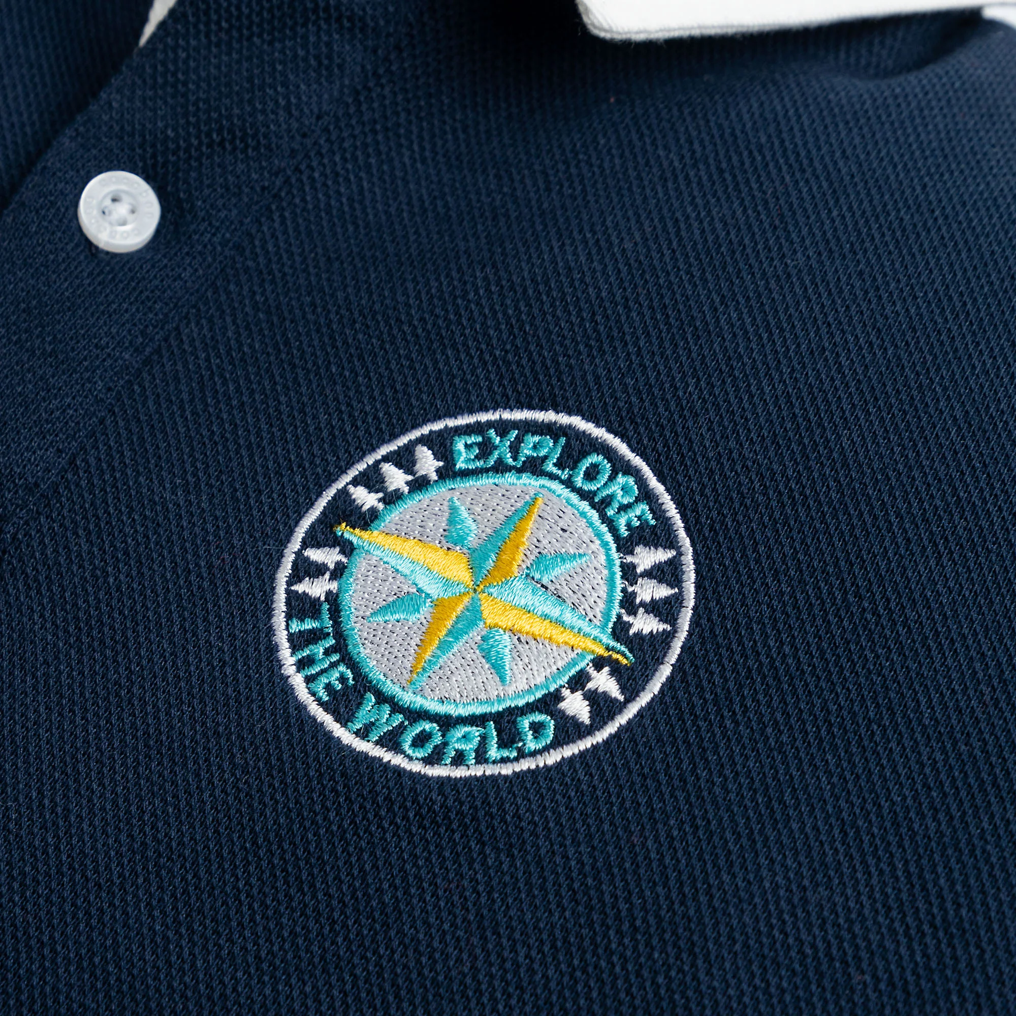 Solid Blue Rugby shirt - Image 2
