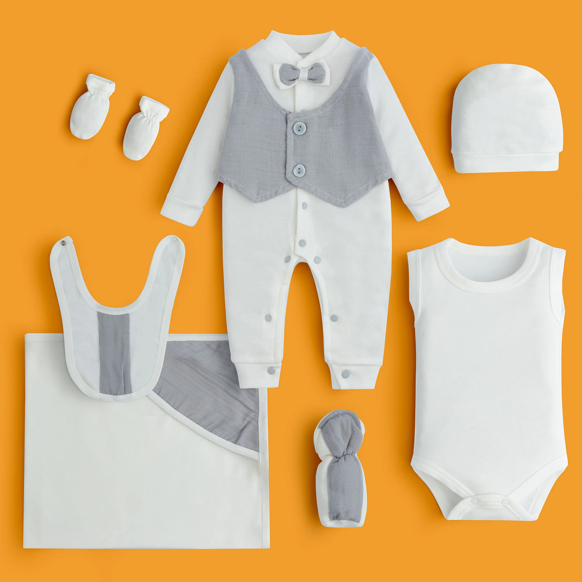 Gentle Grey Romper Set