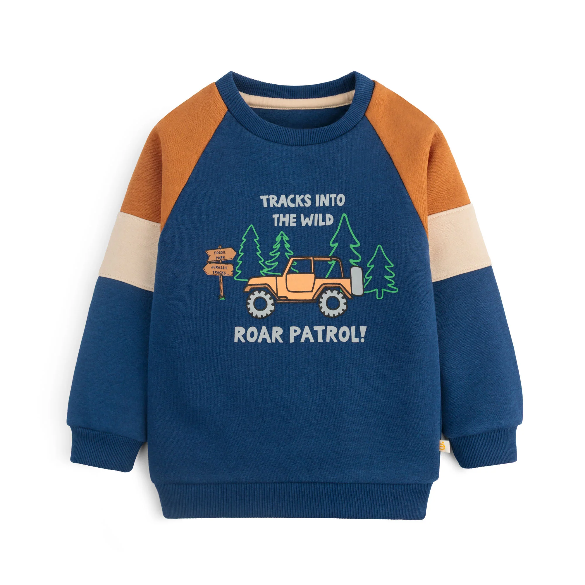 Blue Track Printed Sweatshirt