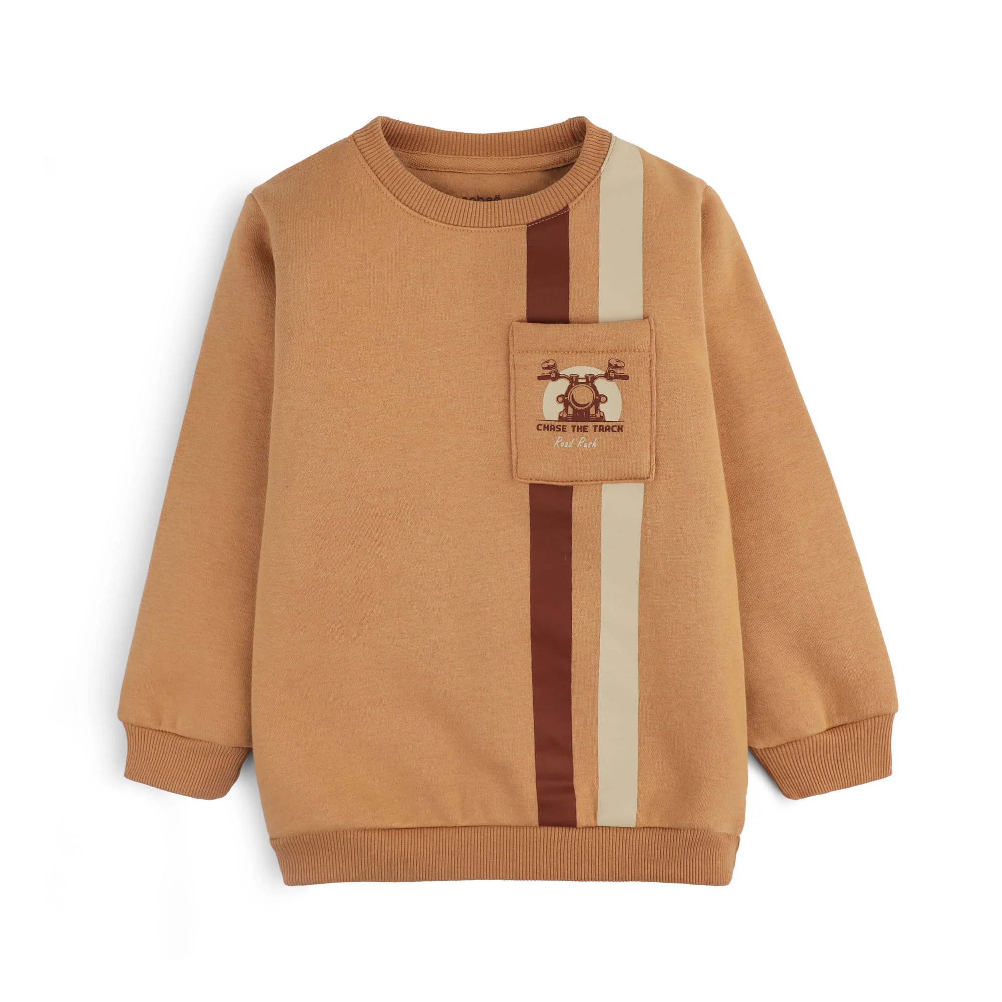 Pocketed Stripe Sweatshirt