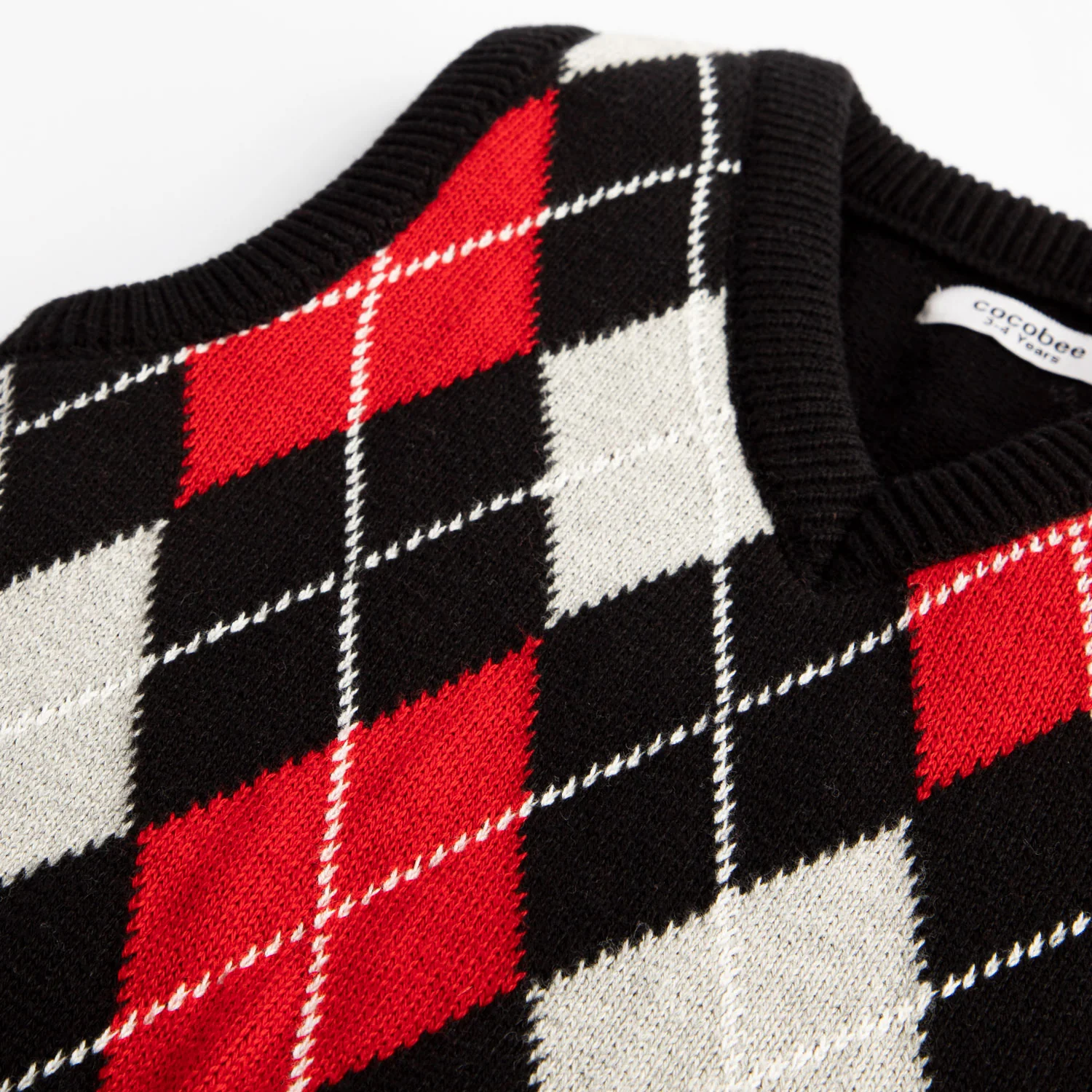 Black Argyle Sweater - Image 2