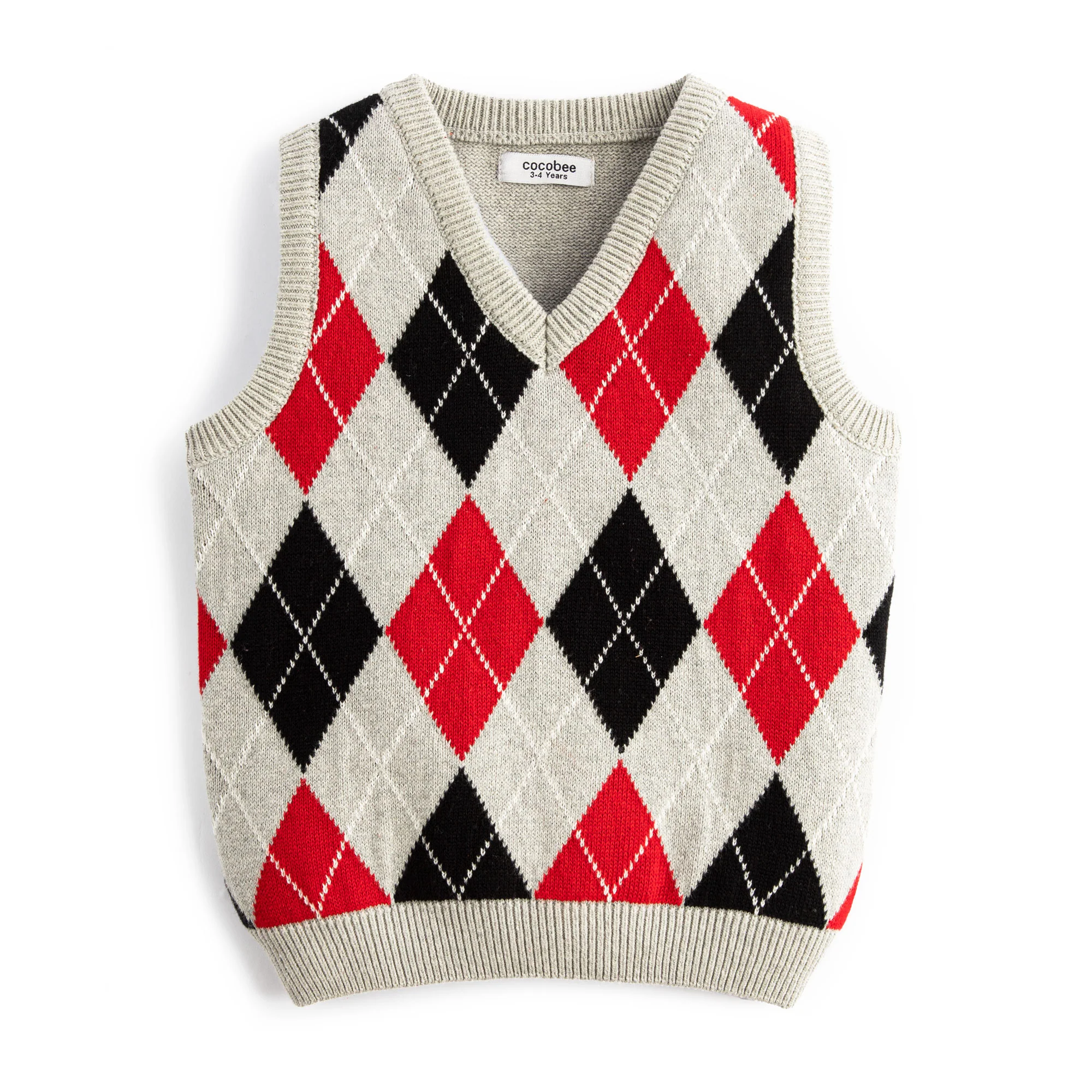 Grey Argyle Sweater
