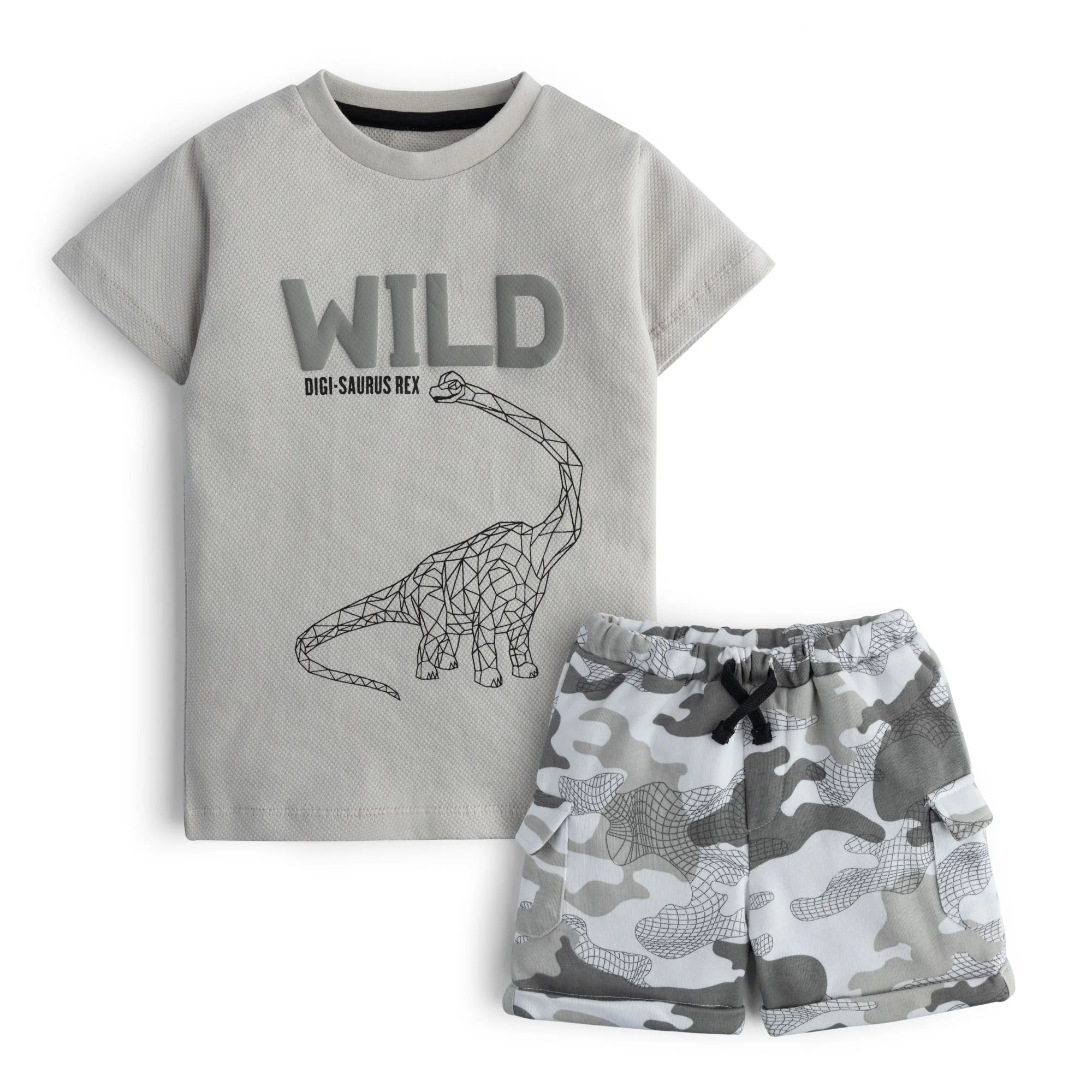 Grey Blend Printed Two-Pack